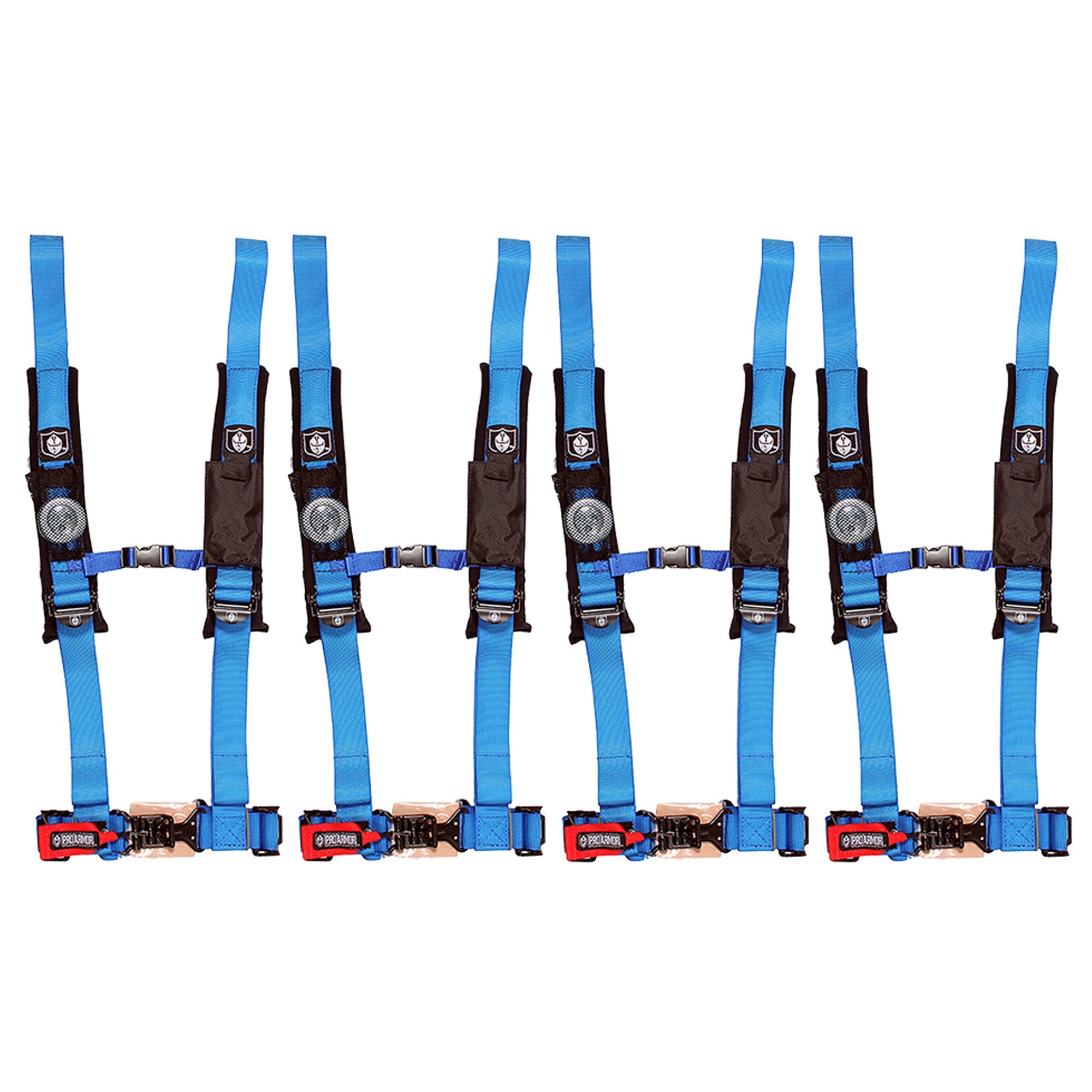 Pro Armor A114220VB Blue Seat Belt 4 Point 2" Harness 1000 900 570 800 (4-PACK)