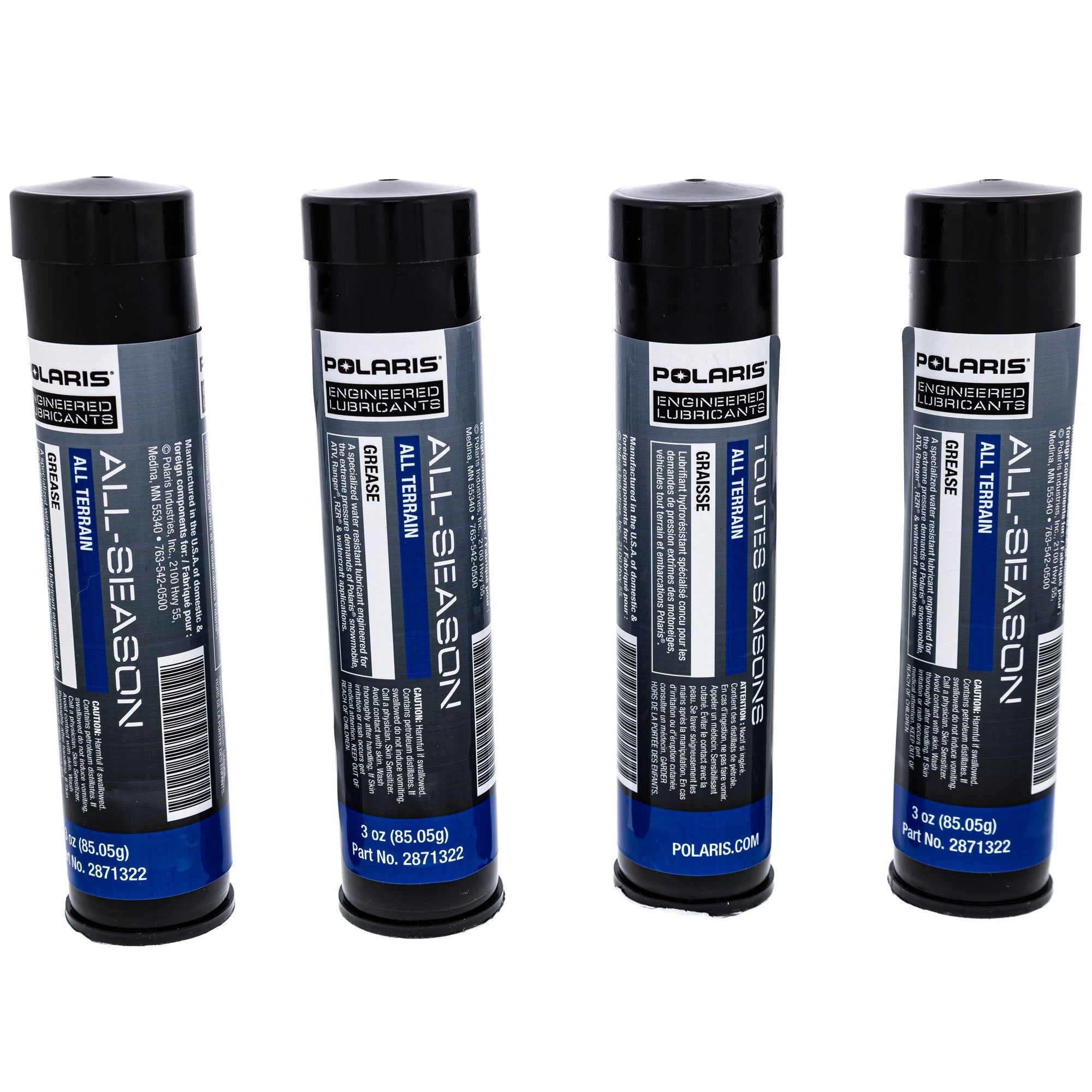 Polaris FK1000031 Genuine 4 Pack of 3oz All Season Grease Gun Kit 2871322, 2871312