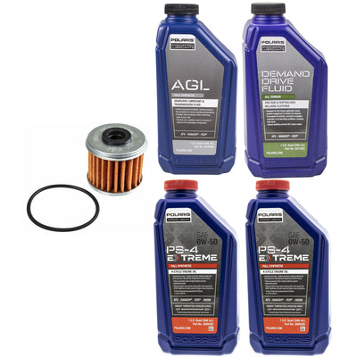 Polaris 2 Quart PS-4 Extreme 0W-50 Oil & Drivetrain Fluid Service Kit FKFSK20022