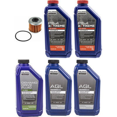 Polaris 2 Quart PS-4 Extreme 0W-50 Oil & Drivetrain Fluid Service Kit FKFSK20034