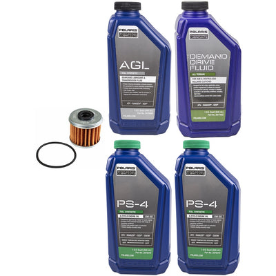 Polaris 2 Quart PS-4 5W-50 Oil & Drivetrain Fluid Service Kit FKFSK20074