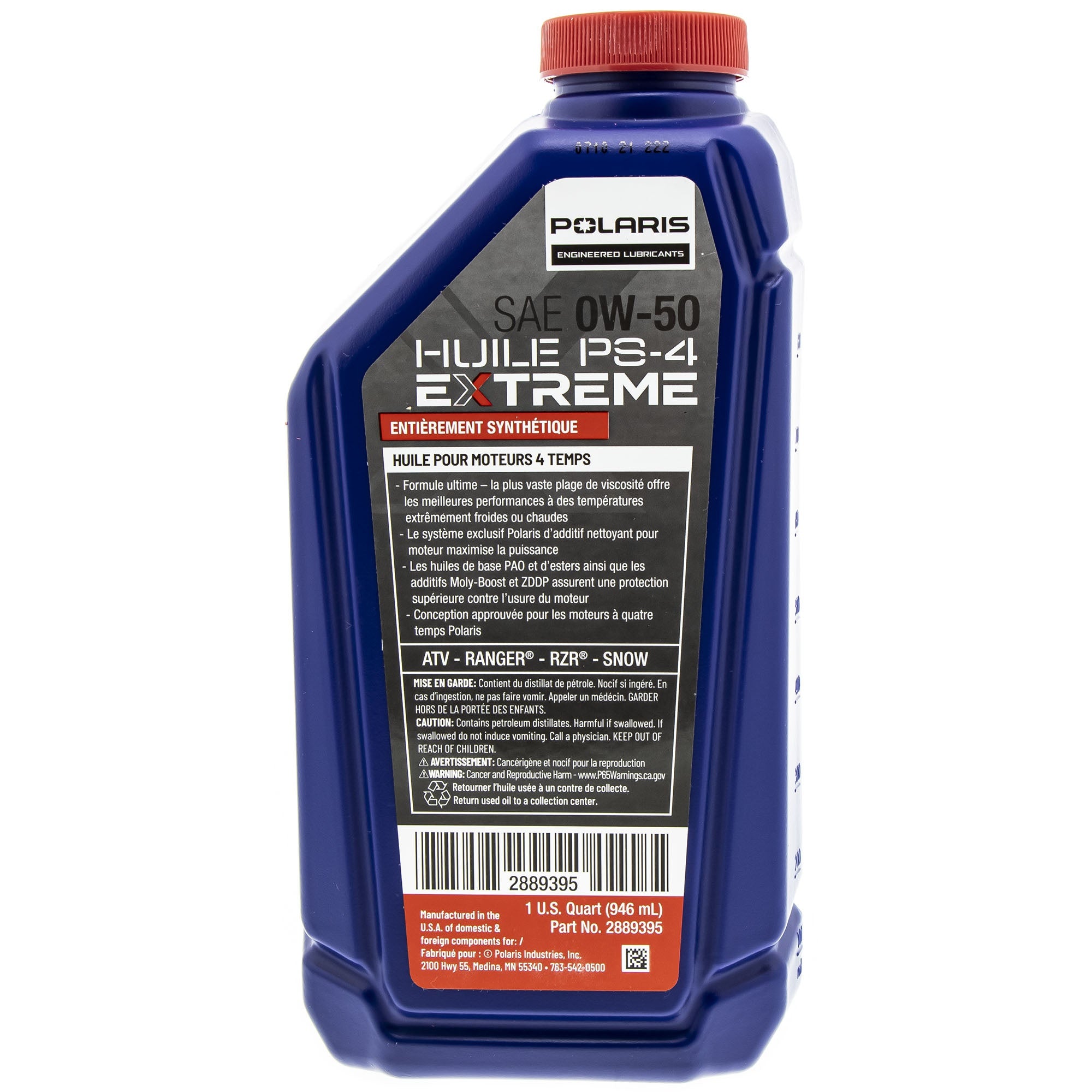 Polaris FKFSK20139 PS-4 Extreme Full Synthetic Service Oil Change Kit Ranger XP Crew XD
