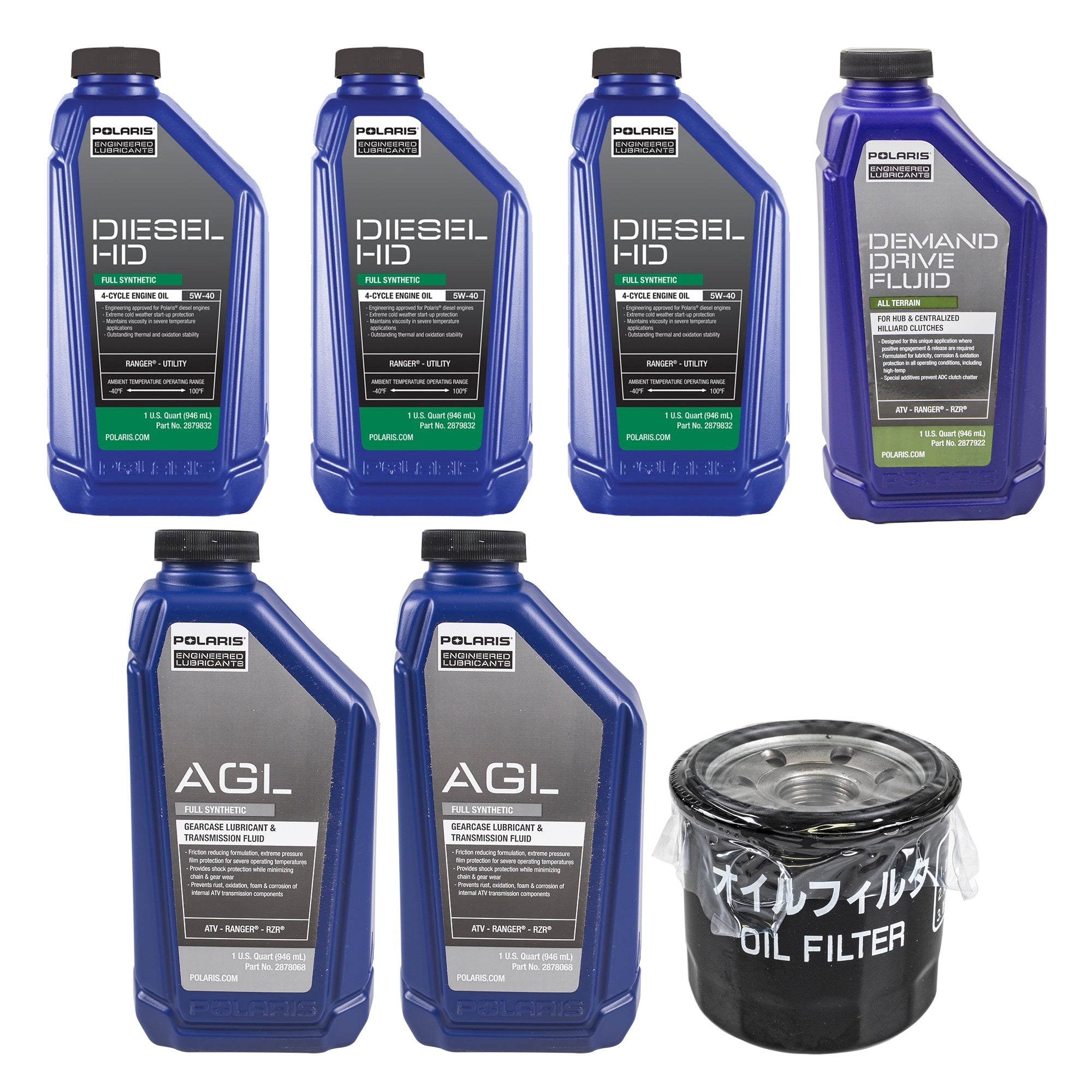 Genuine OEM Polaris Oil Change Kit Brutus