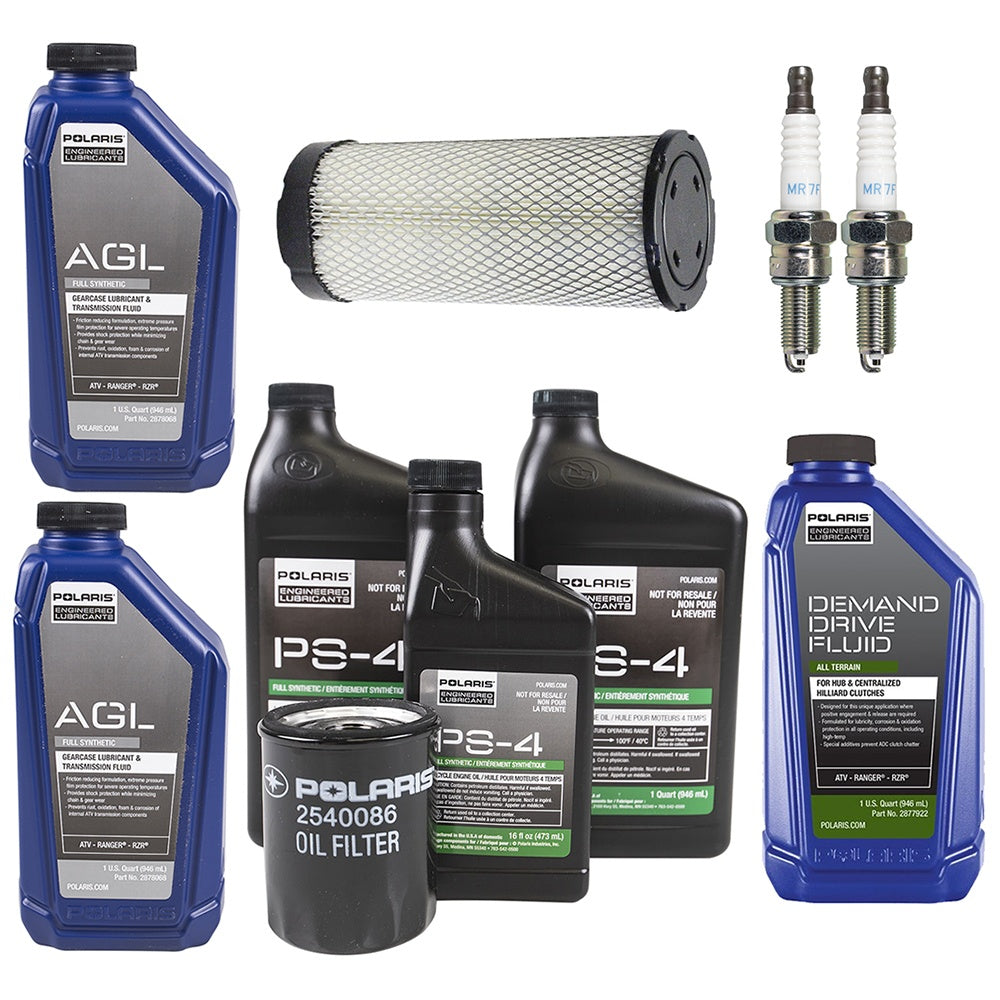 Polaris 2.5 Quarts PS-4 Oil & Drivetrain Fluid Service Kit with Air Filter & Spark Plugs FKOCK10603