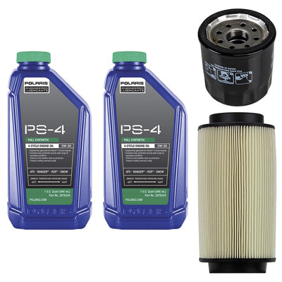 Polaris 2 Quarts PS-4 Full Synthetic 5W-50 Oil Change Kit with Air Filter FKOCK10627