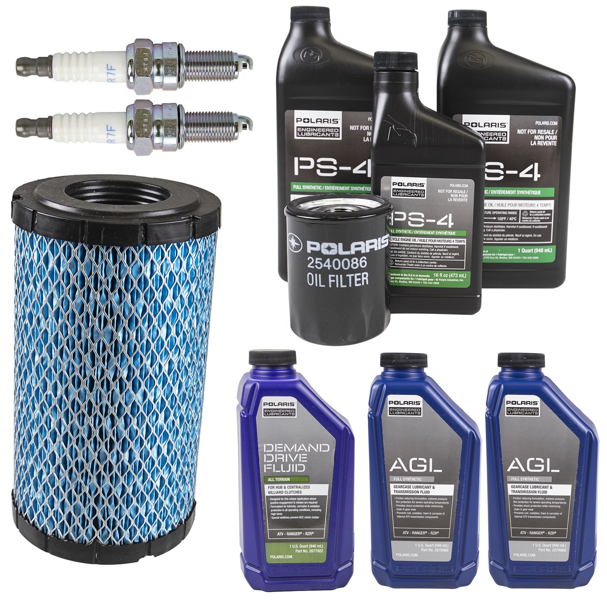 Polaris FKOCK10653 Oil & Fluid Change Kit w/Air Filter Spark Plugs Ranger 1000