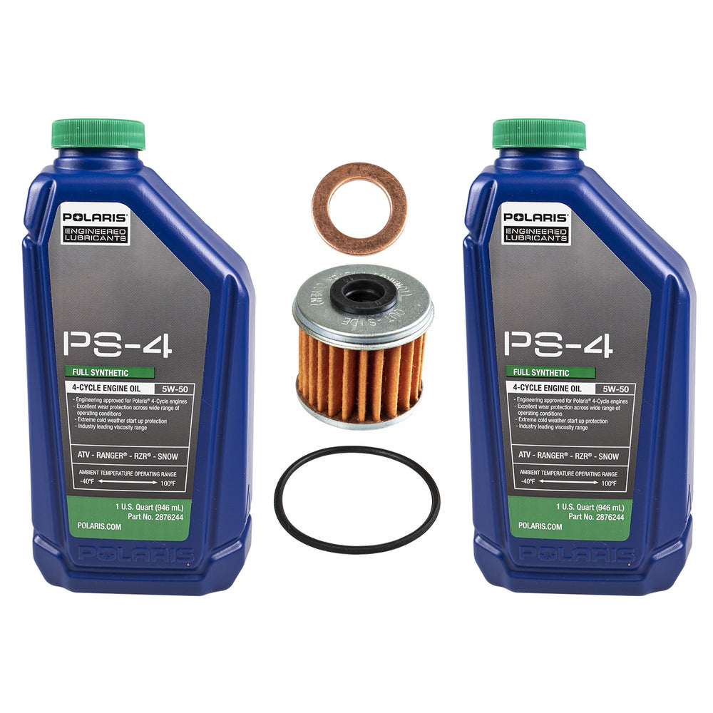 Polaris 2 Quarts PS-4 Full Synthetic 5W-50 Oil Change Kit FKOCK10660