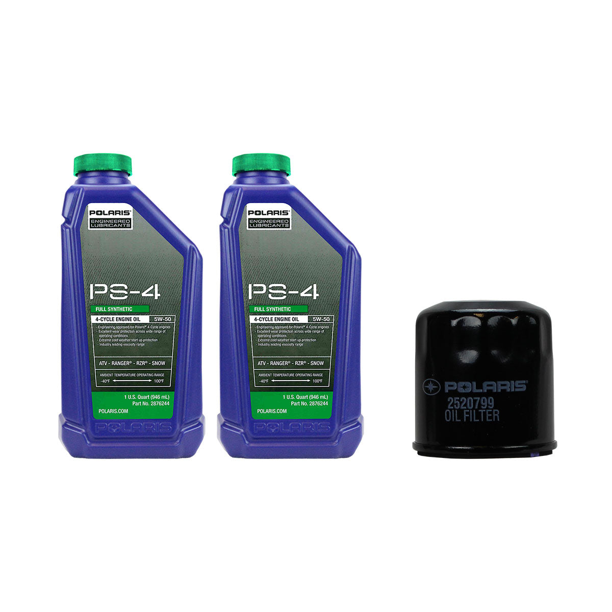 Polaris FK1003423 PS-4 Oil Change Kit 2 Quarts Ranger Sportsman Scrambler 1000