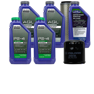 Polaris 2 Quarts PS-4 5W-50 Oil & Drivetrain Fluid Service Kit with Air Filter FKOCK10085