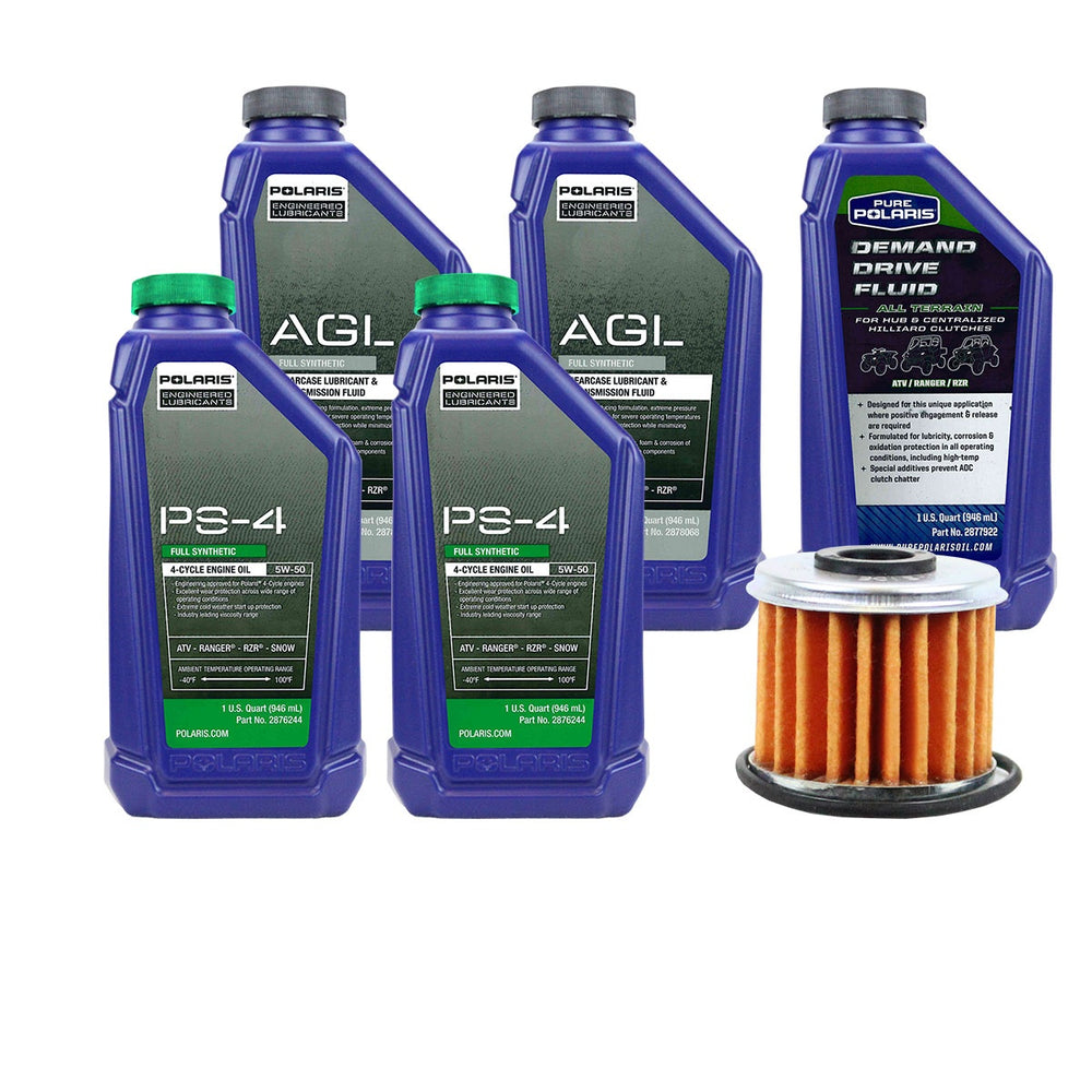Polaris 2 Quarts PS-4 5W-50 Oil & Drivetrain Fluid Service Kit FKOCK10089