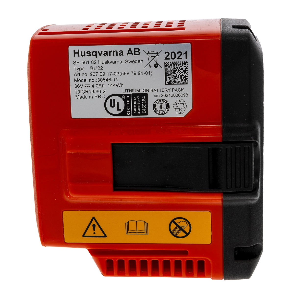 Husqvarna 967091703 36V BLi22 Battery LED Charge Indicator 100 Series Chainsaws