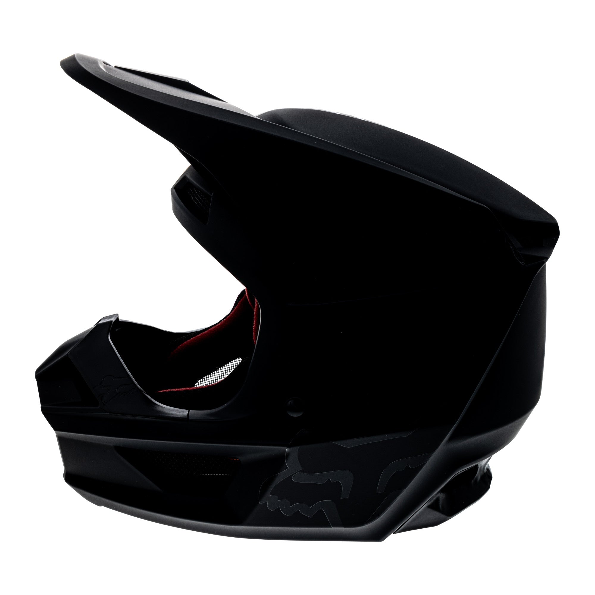 Open-box.Fox Racing Youth V1  Black Helmet DOT ECE Certified Motocross SDP125