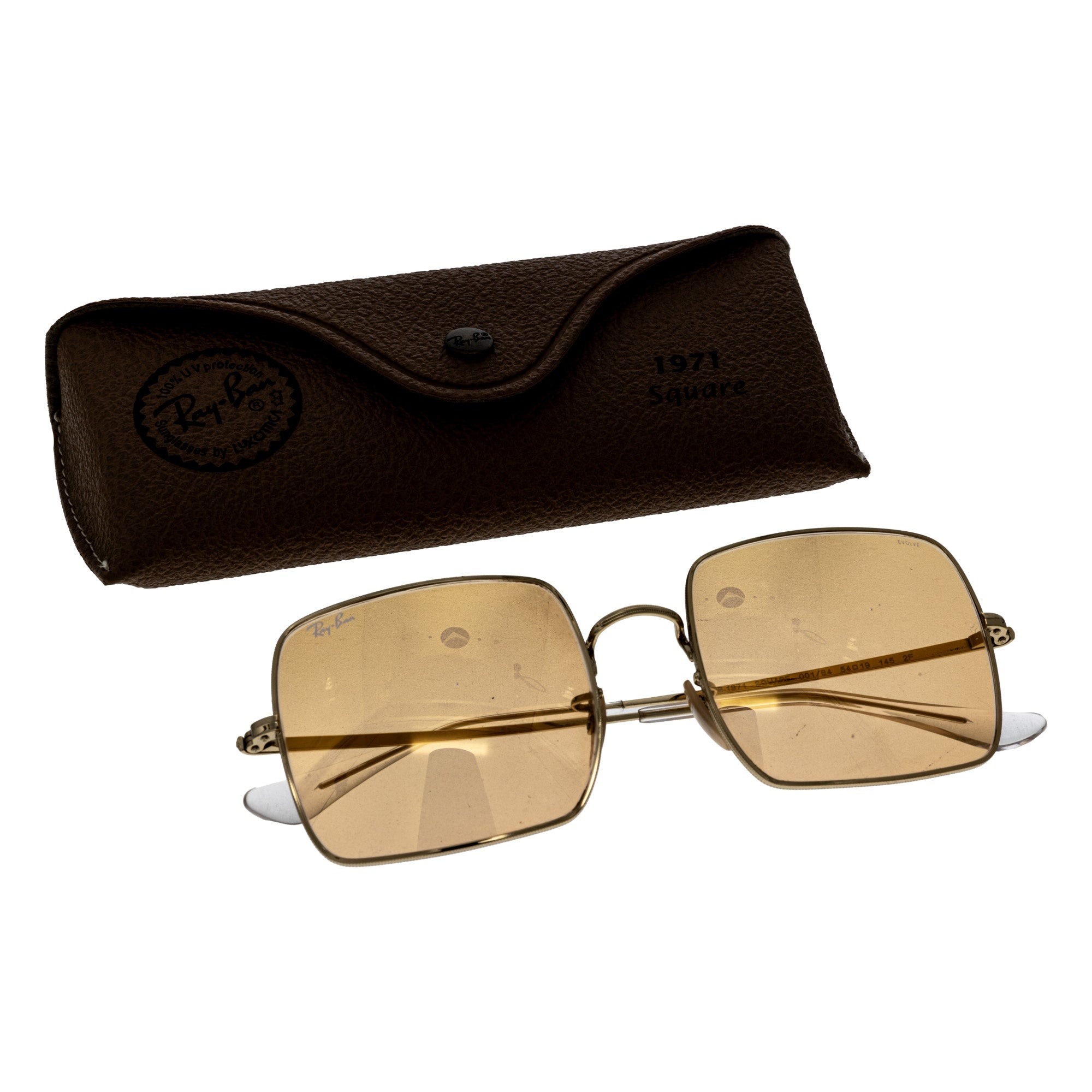 Luxottica Ray-Ban RB1971-001/B4 Arista Frames w/ Photo Orange Mirror Gold Lens