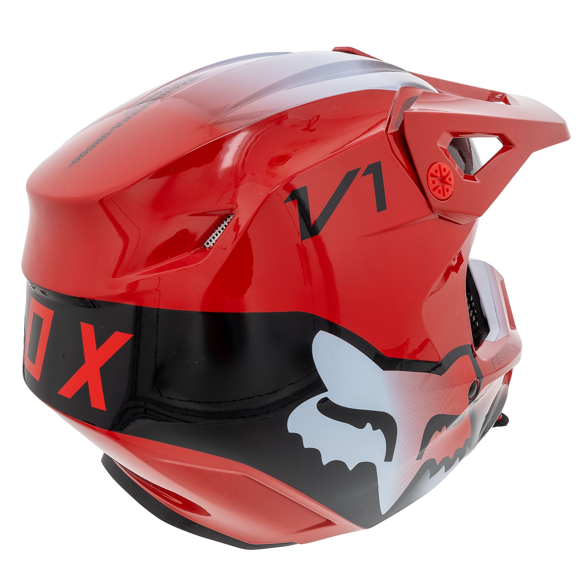 Open-box.FOX Youth V1 Toxsyk Offroad Helmet MIPS Steel D-Ring DOT  Red SDP000145