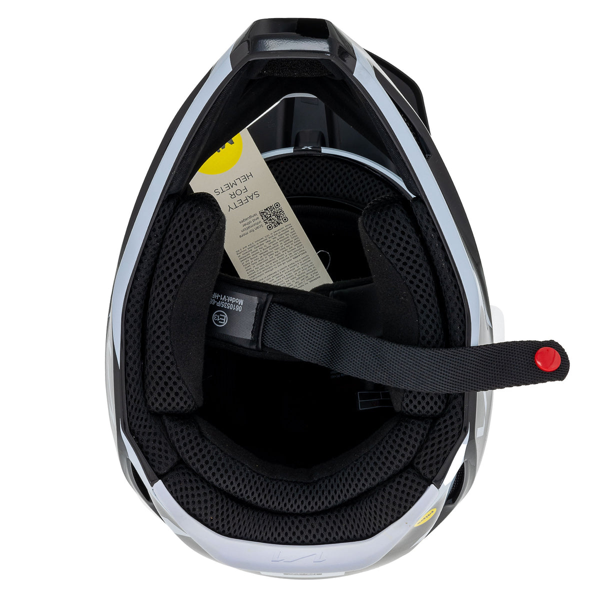 Fox Racing 29729-018-YM Black White V1 Leed Motocross Helmet DOT ECE Offroad MotoX MIPS -