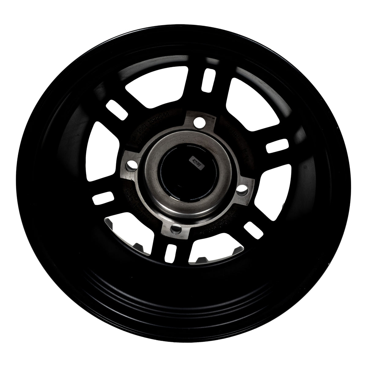 Open-box.Pro Armor Black Accent 14" x 7" R14 Front Buckle Wheel Rim  SDP000152