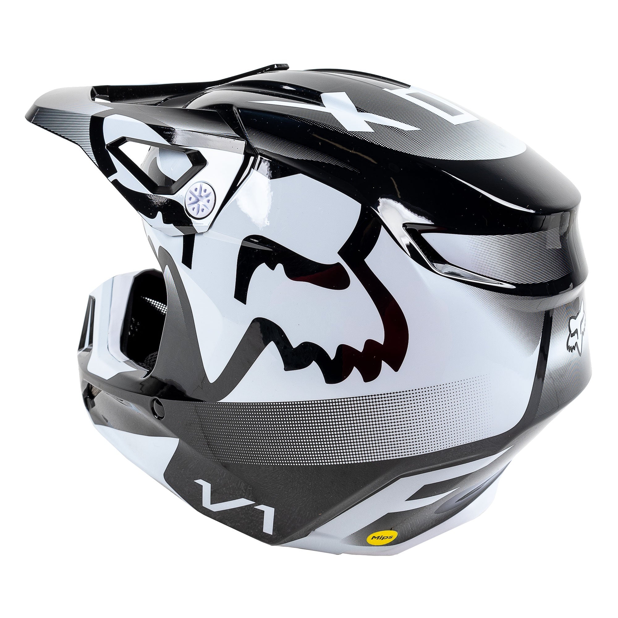 Open-box.Fox Racing Black V1 Leed Motocross Helmet DOT Offroad MotoX MIPS SDP170