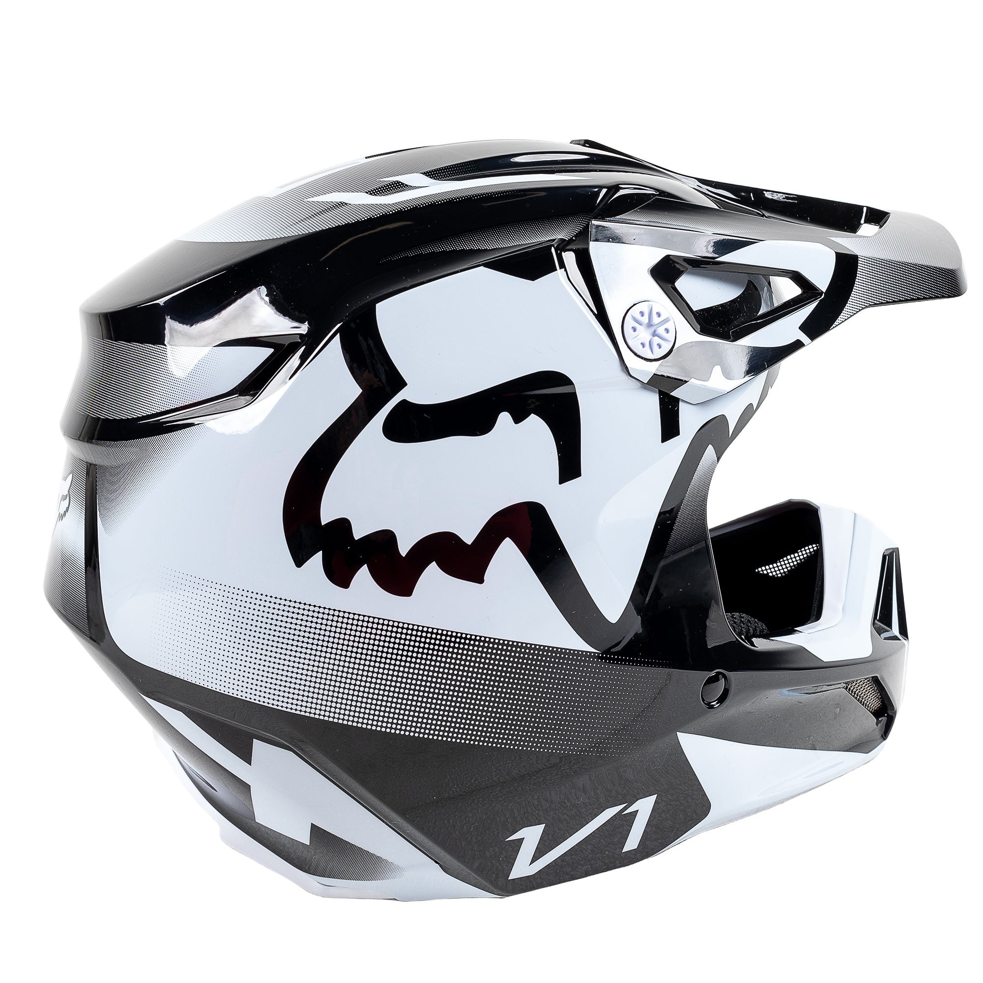 Open-box.Fox Racing Black V1 Leed Motocross Helmet DOT Offroad MotoX MIPS SDP170