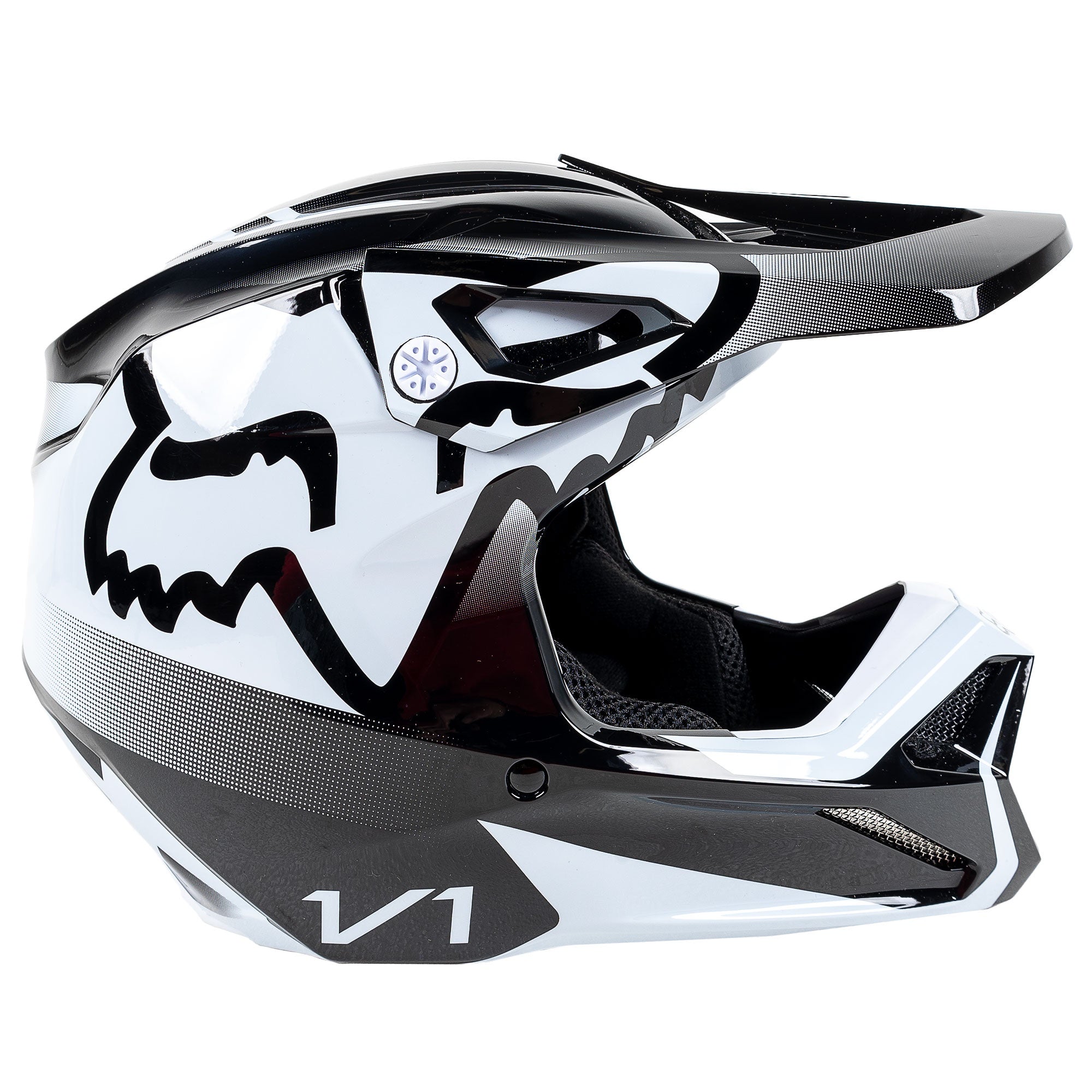 Open-box.Fox Racing Black V1 Leed Motocross Helmet DOT Offroad MotoX MIPS SDP170