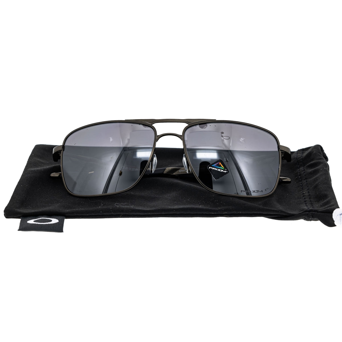 Luxottica Oakley OO6038-0657 Gauge 6 Sunglasses Pewter Frame Prizm Black