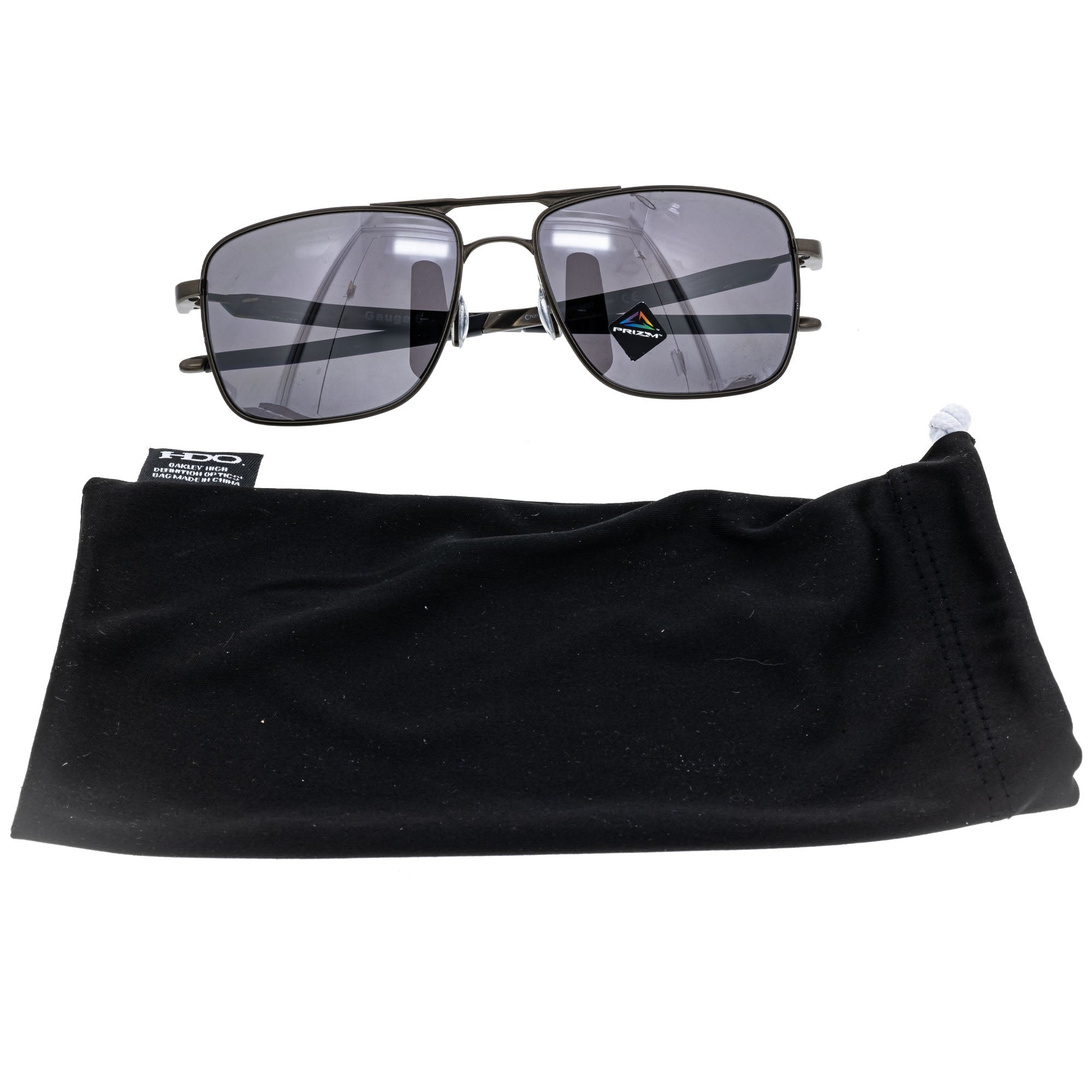 Open-box.Oakley Gauge 6 Sunglasses Pewter Frame Prizm Black Polarized Len SDP224