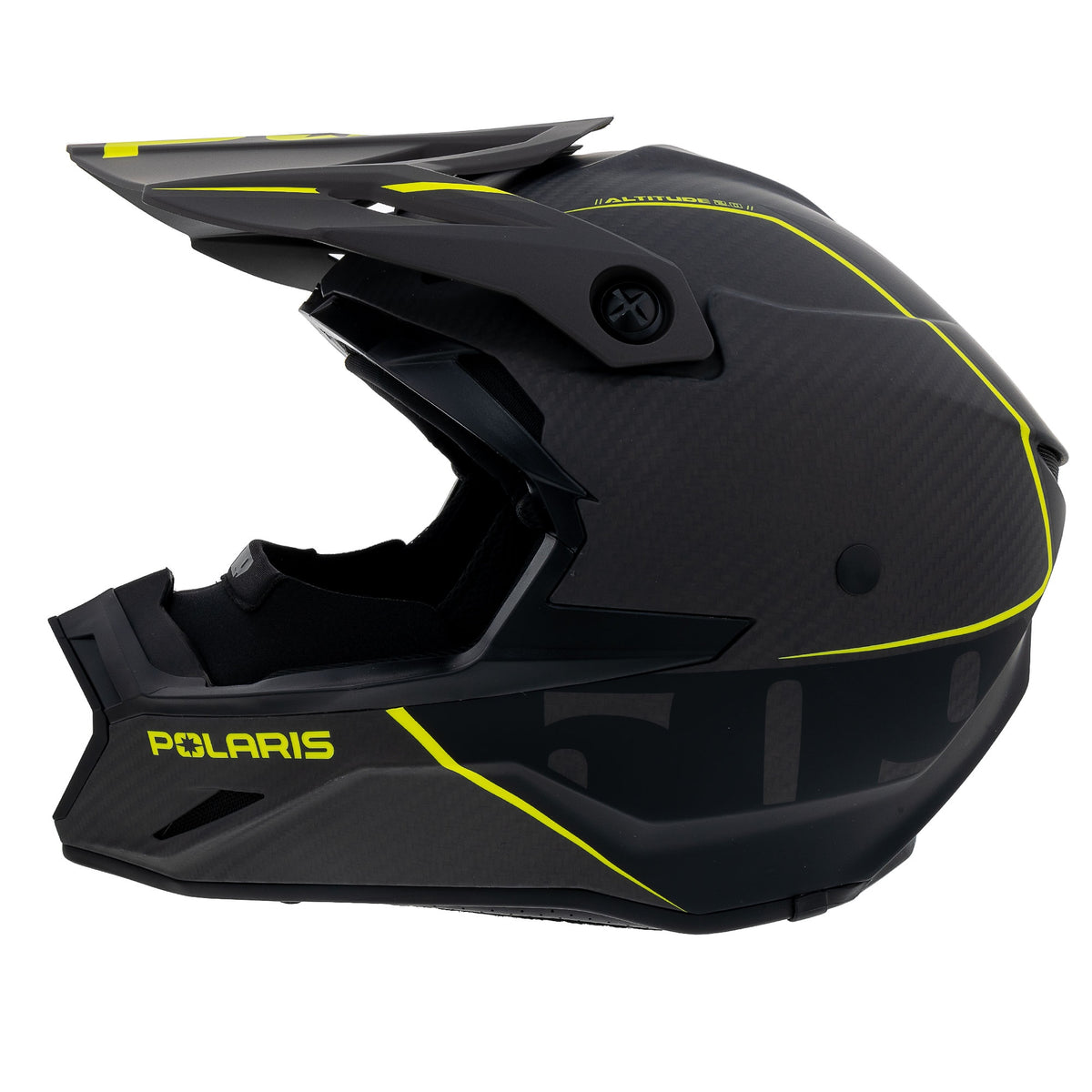 Open-box.Polaris 509 Altitude 2.0 Snowmobile Helmet Carbon Fiber Light DOTSDP252