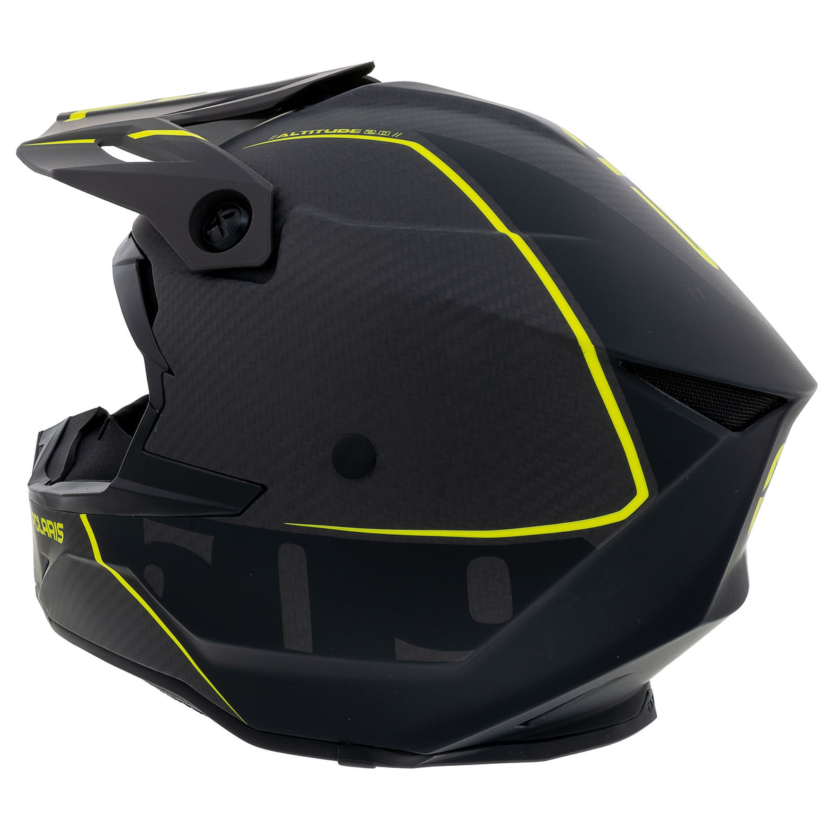 Open-box.Polaris 509 Altitude 2.0 Snowmobile Helmet Carbon Fiber Light DOTSDP252