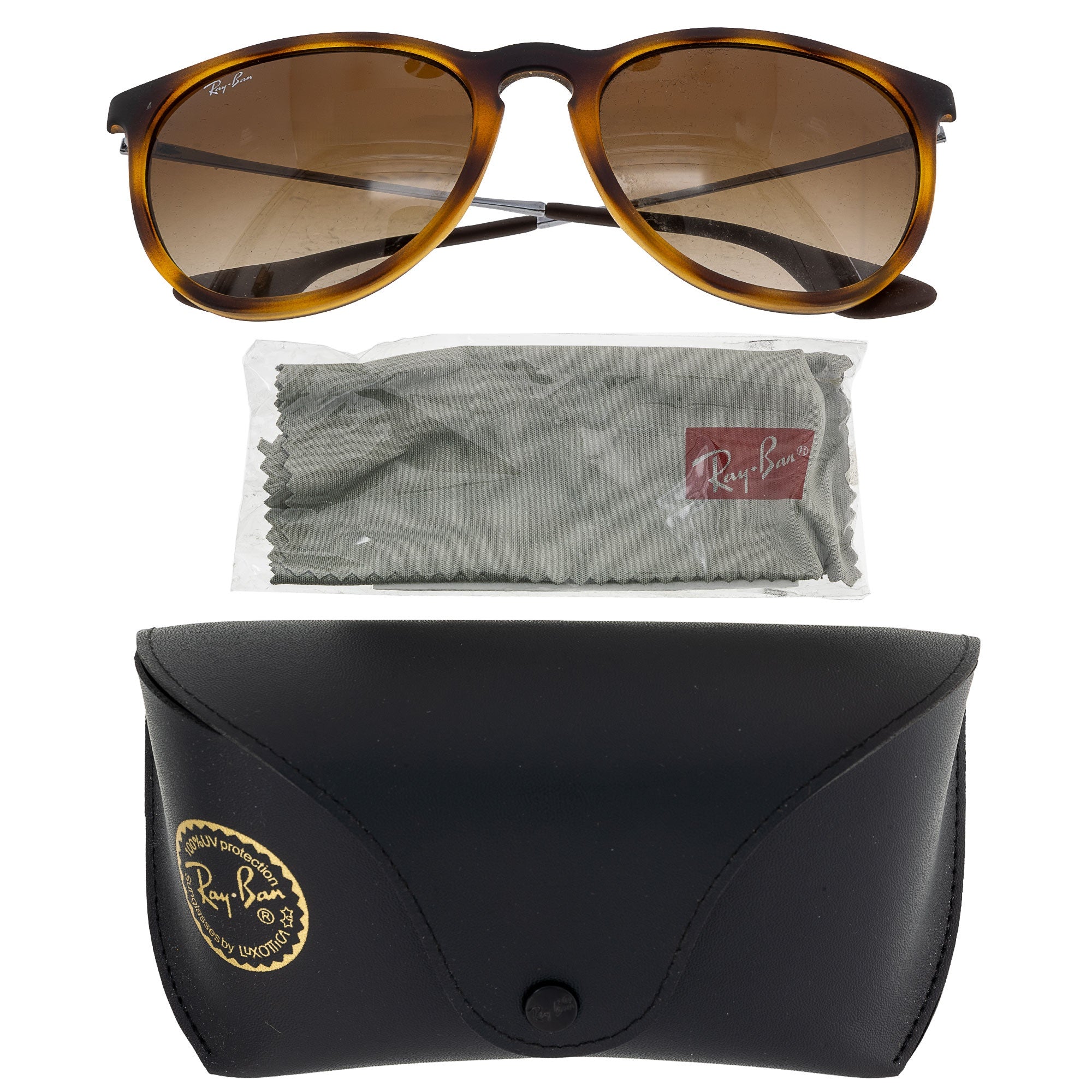 Luxottica Ray-Ban RB4338-710/13 Light Havana Frame w/ Brown Gradient Dark Brown