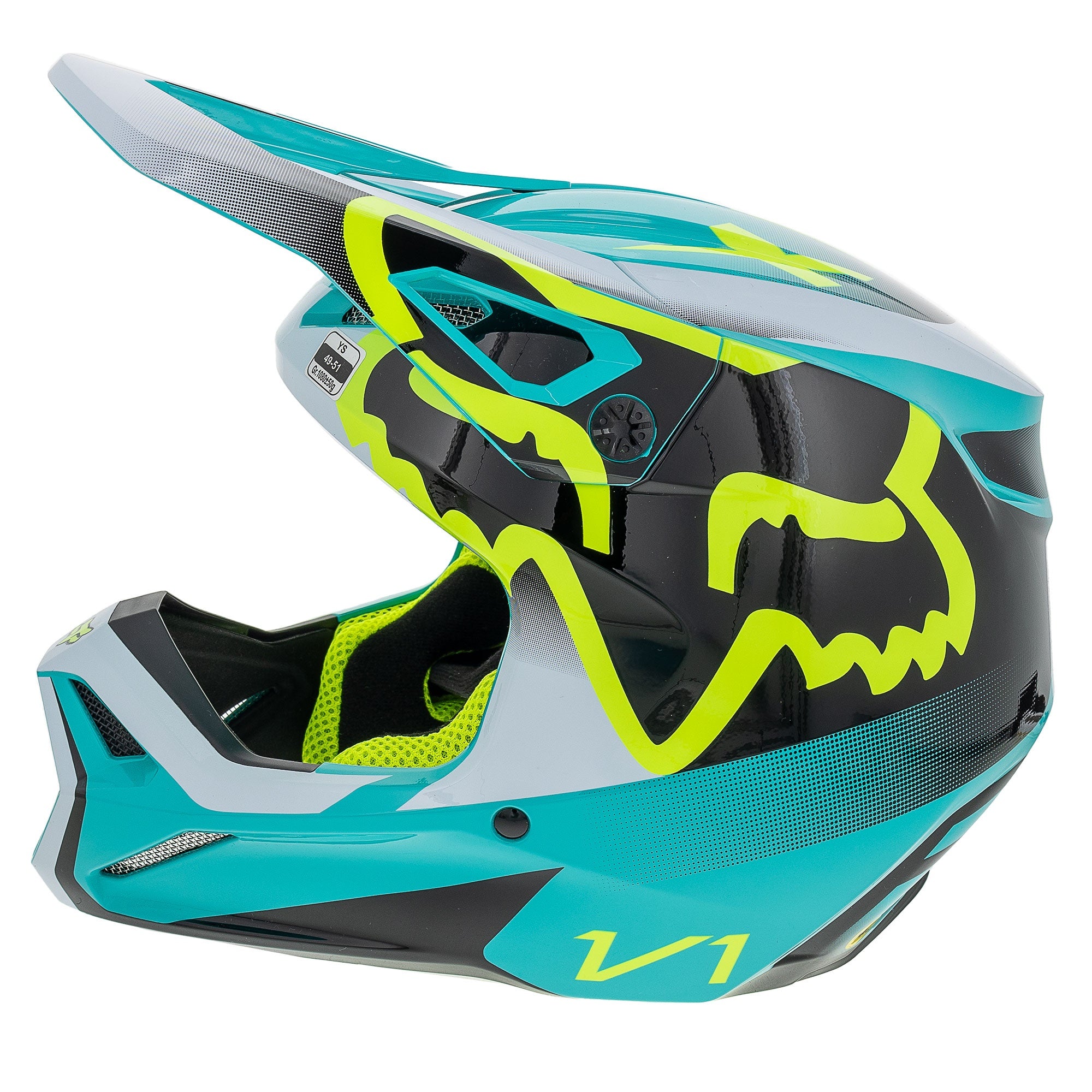 Fox Racing V1 Leed Motocross Helmet DOT/ECE