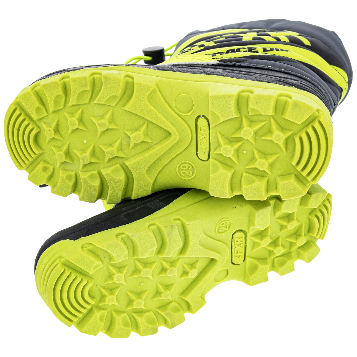 Open-box.FXR Youth Octane Snowmobile Boots Fully Waterproof Black/Hi-Vis SDP299