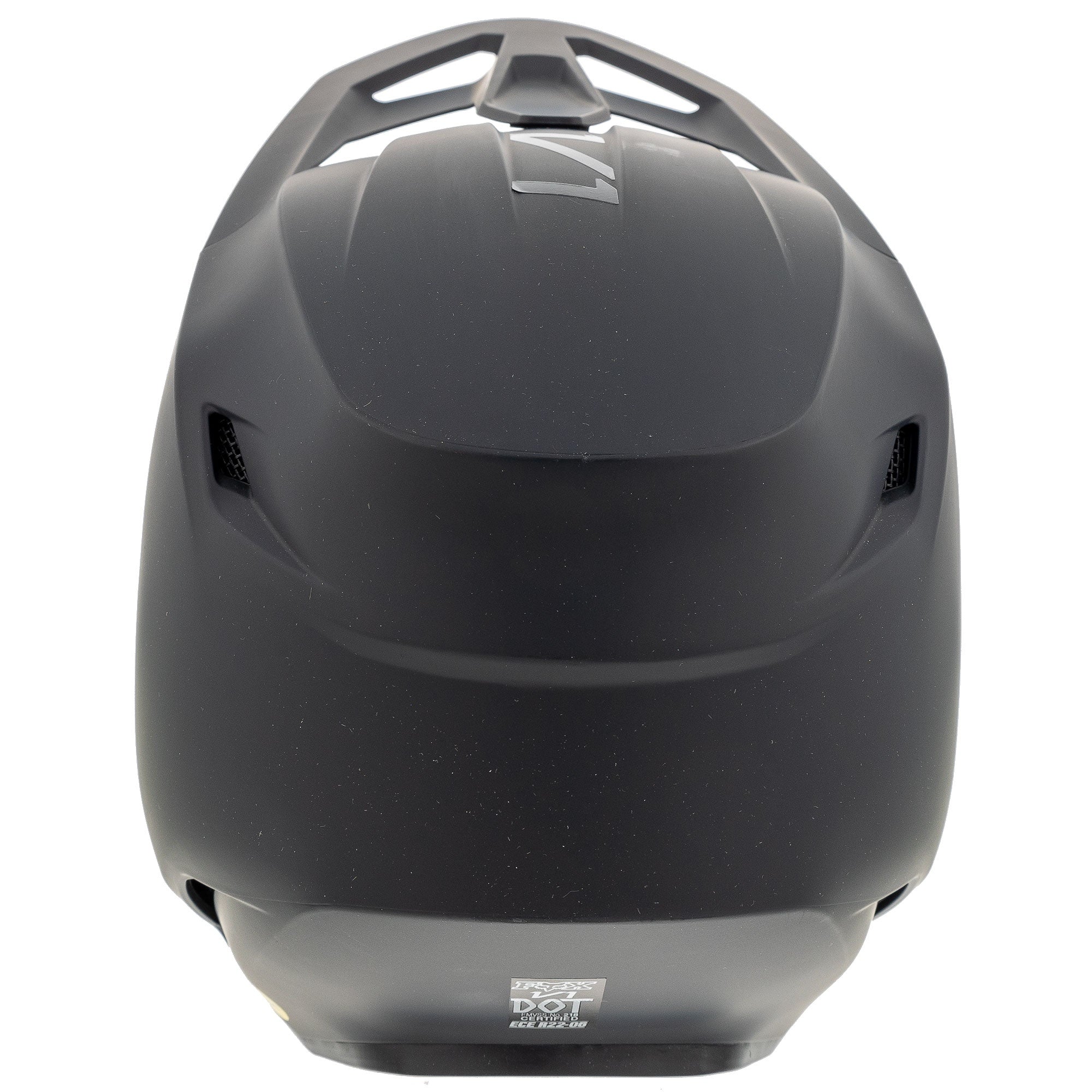 Open-box.Fox V1 Solid Motocross Helmet Black Offroad MotoX Mouth Vent SDP305
