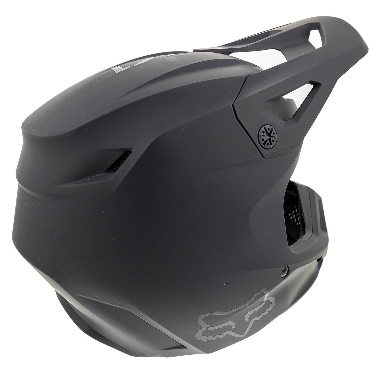 Open-box.Fox V1 Solid Motocross Helmet Black Offroad MotoX Mouth Vent SDP305