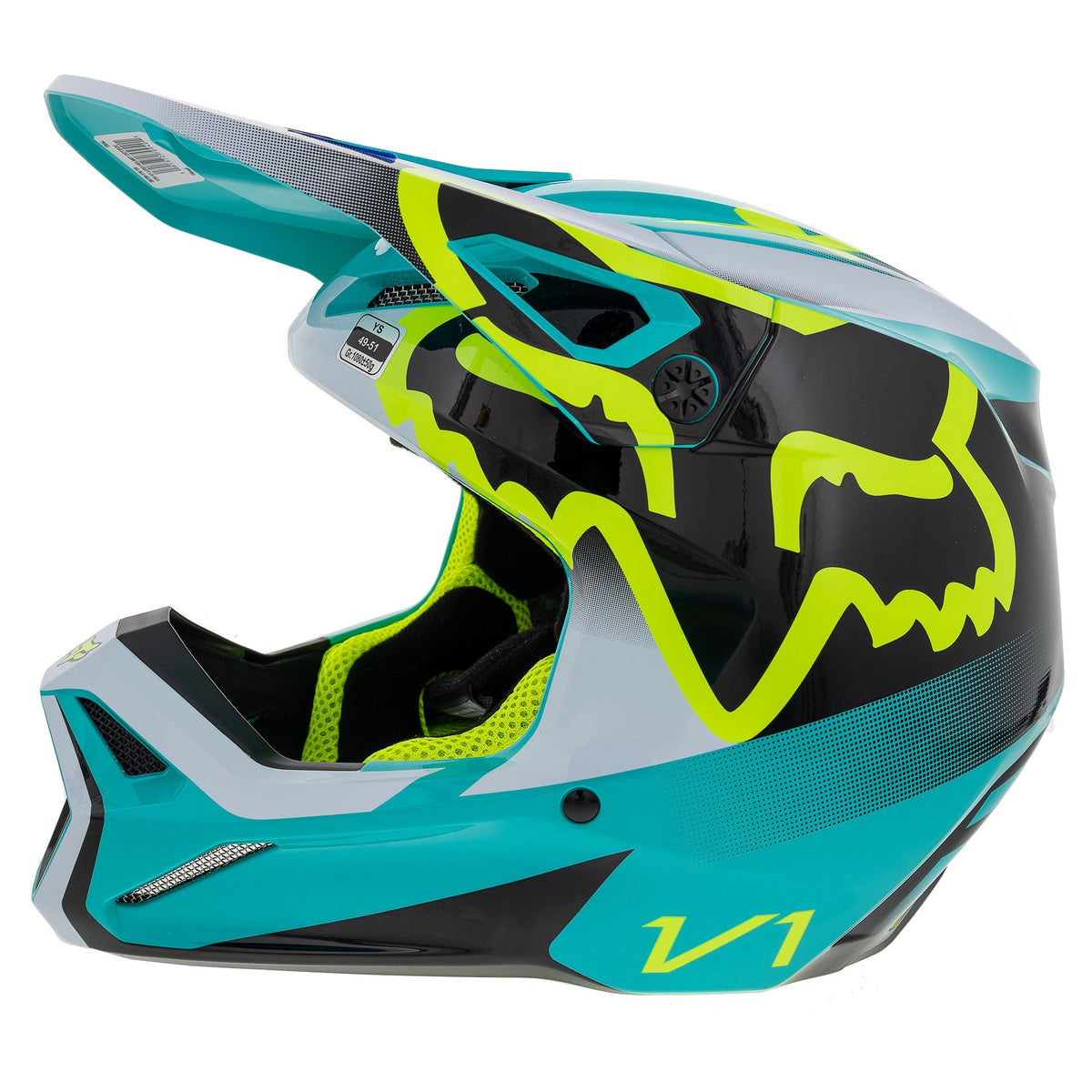 Fox Racing V1 Leed Motocross Helmet DOT/ECE 29729-176-YS