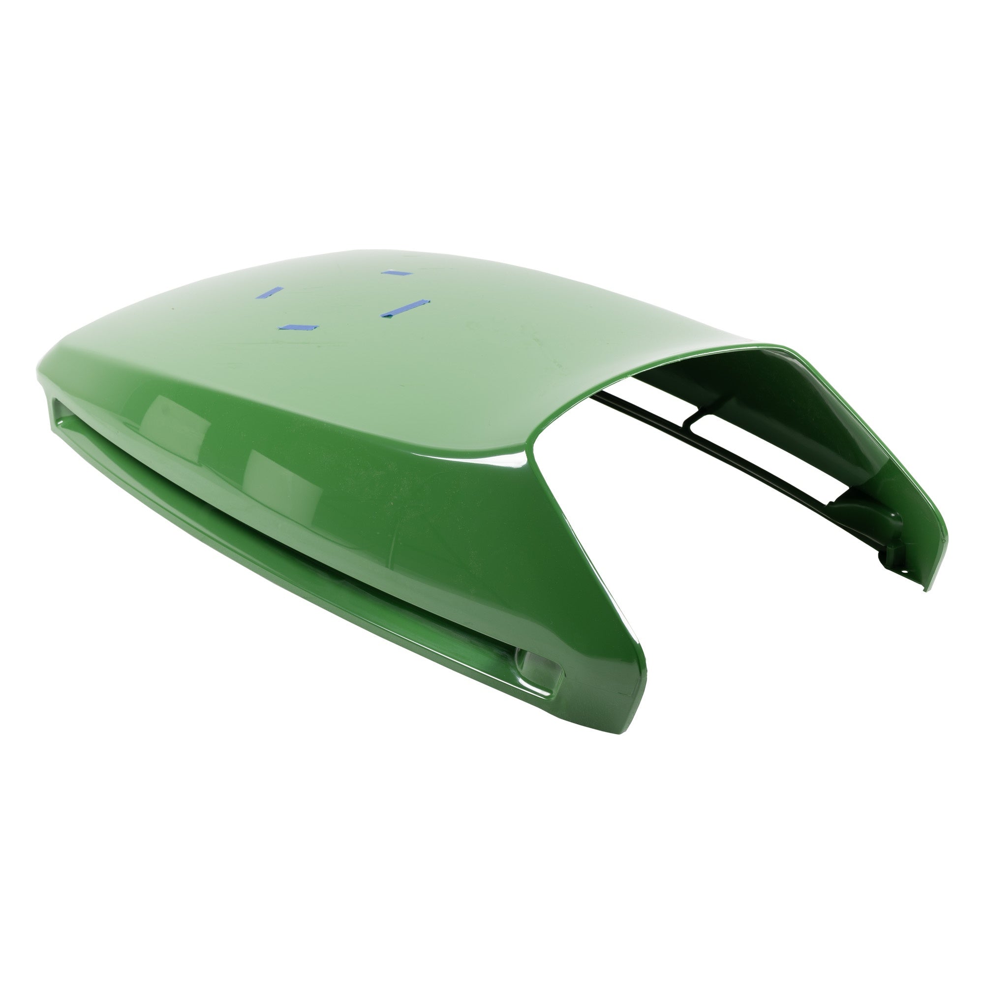 This is an open-box sale, and will not come in OEM packaging. Genuine John Deere .Product has cosmetic imperfections. Discounted John Deere Product. This item is sold as-is.John Deere Hood AM132529