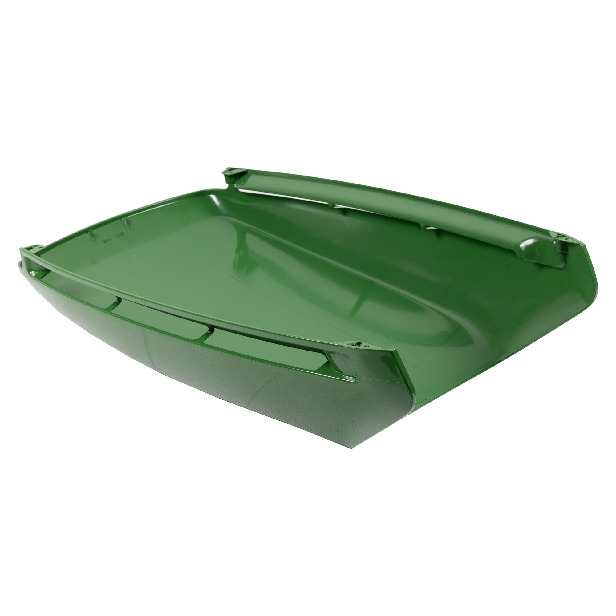 This is an open-box sale, and will not come in OEM packaging. Genuine John Deere .Product has cosmetic imperfections. Discounted John Deere Product. This item is sold as-is.John Deere Hood AM132529