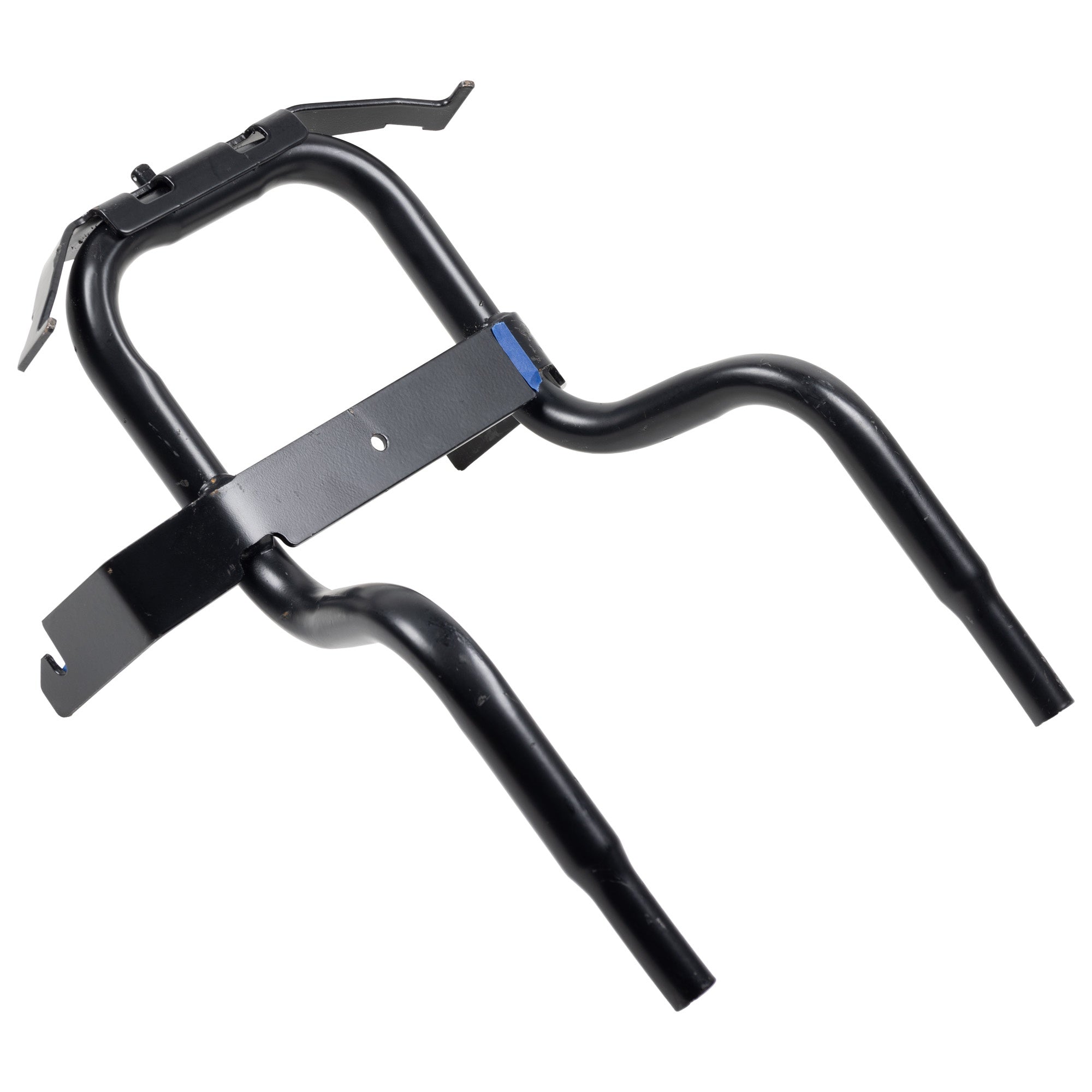 This is an open-box sale, and will not come in OEM packaging. Genuine Husqvarna.Product has cosmetic imperfections. Discounted Husqvarna Product. This item is sold as-is.Husqvarna 3 Bin Black Bagger Bracket # 535280001