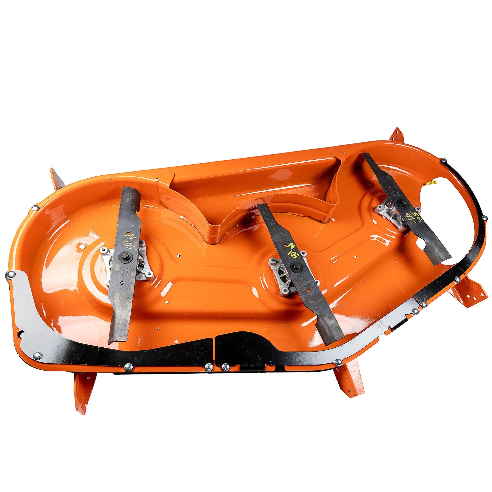 This is an open-box sale, and will not come in OEM packaging. Genuine Husqvarna.Product has cosmetic imperfections. Kit is missing parts. Discounted Husqvarna Product. This item is sold as-is.Genuine OEM Husqvarna DECK.ASM SVC.54"E.HDHP.GWB. 586440701