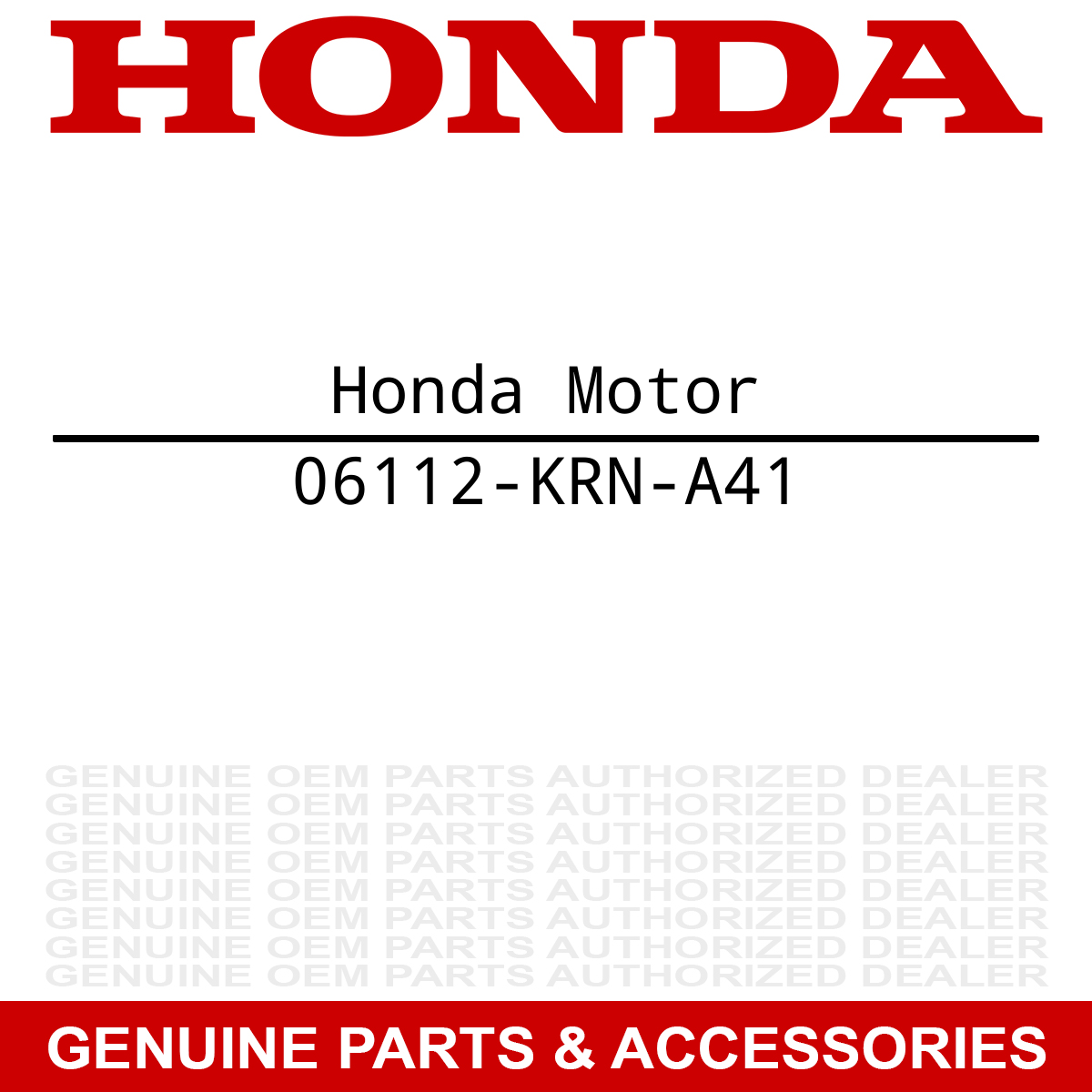 Honda 06112-KRN-A41 Gasket Kit