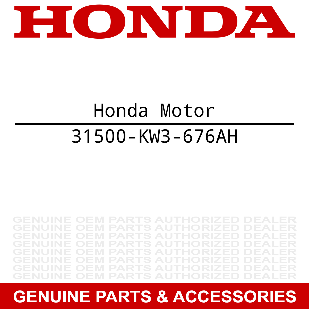 Honda 31500-KW3-676AH Battery YTX7L-BS