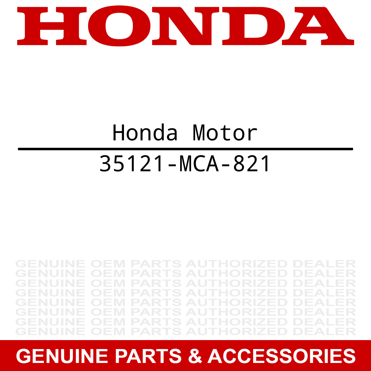 Honda 35121-MCA-821 Key Goldwing 1800