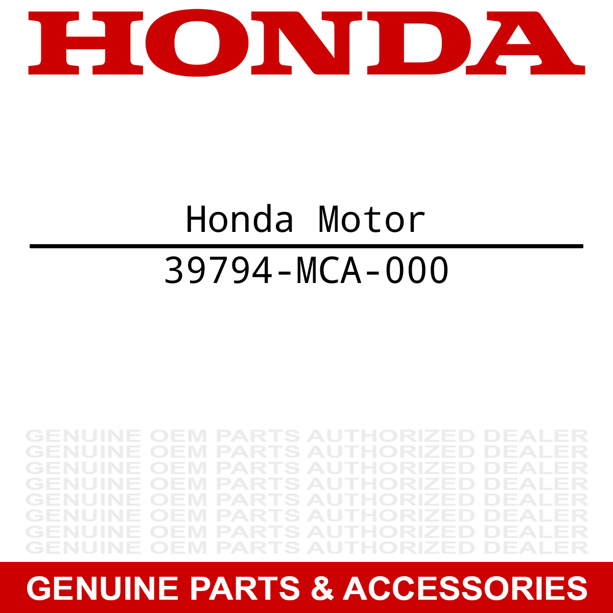 Honda 39794-MCA-000 Relay Valkyrie Rancher Pioneer Goldwing 1800 420 500 F6B Rubicon