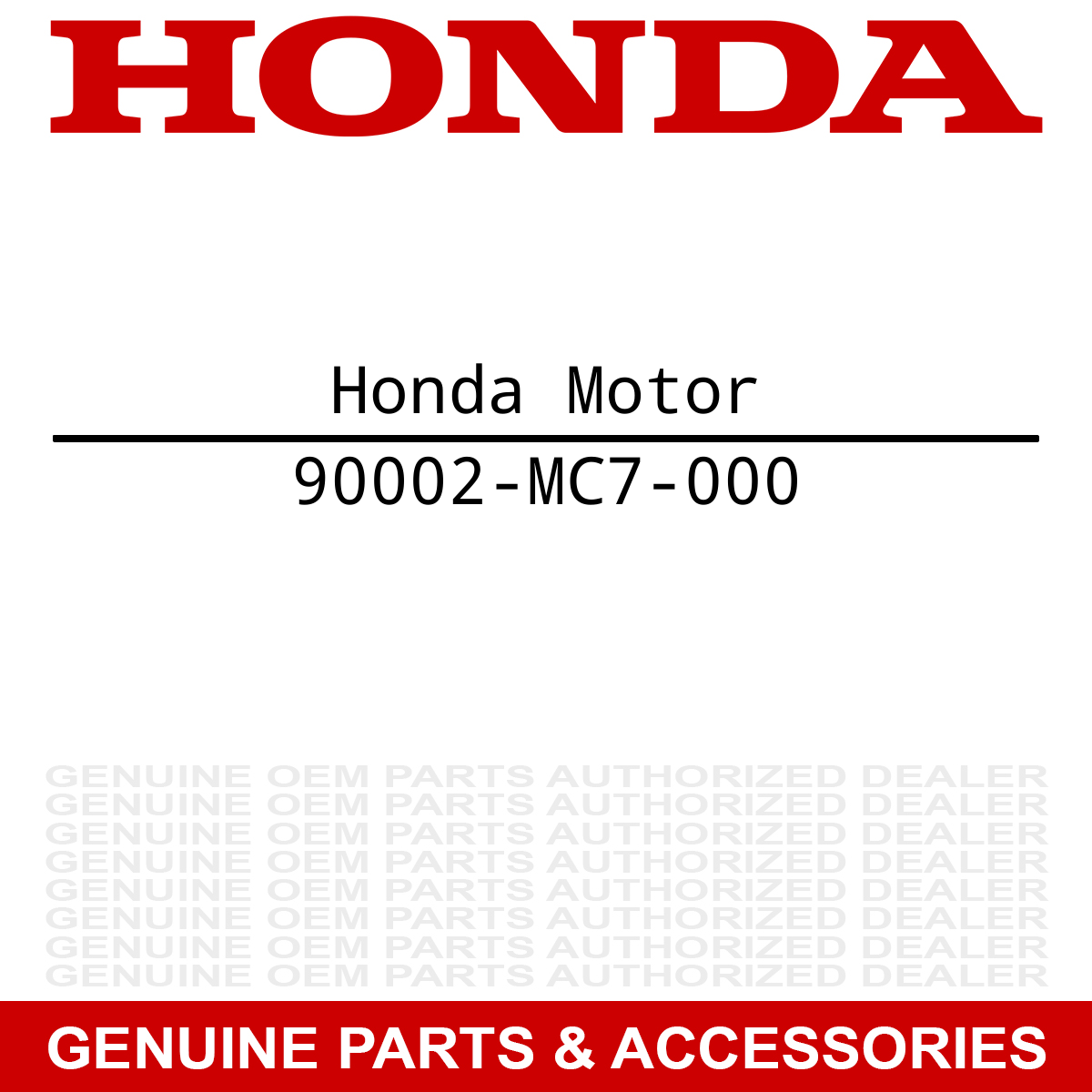 Honda 90002-MC7-000 Bolt Valkyrie Stateline Shadow Sabre 1300 1800 750 Aero Phantom