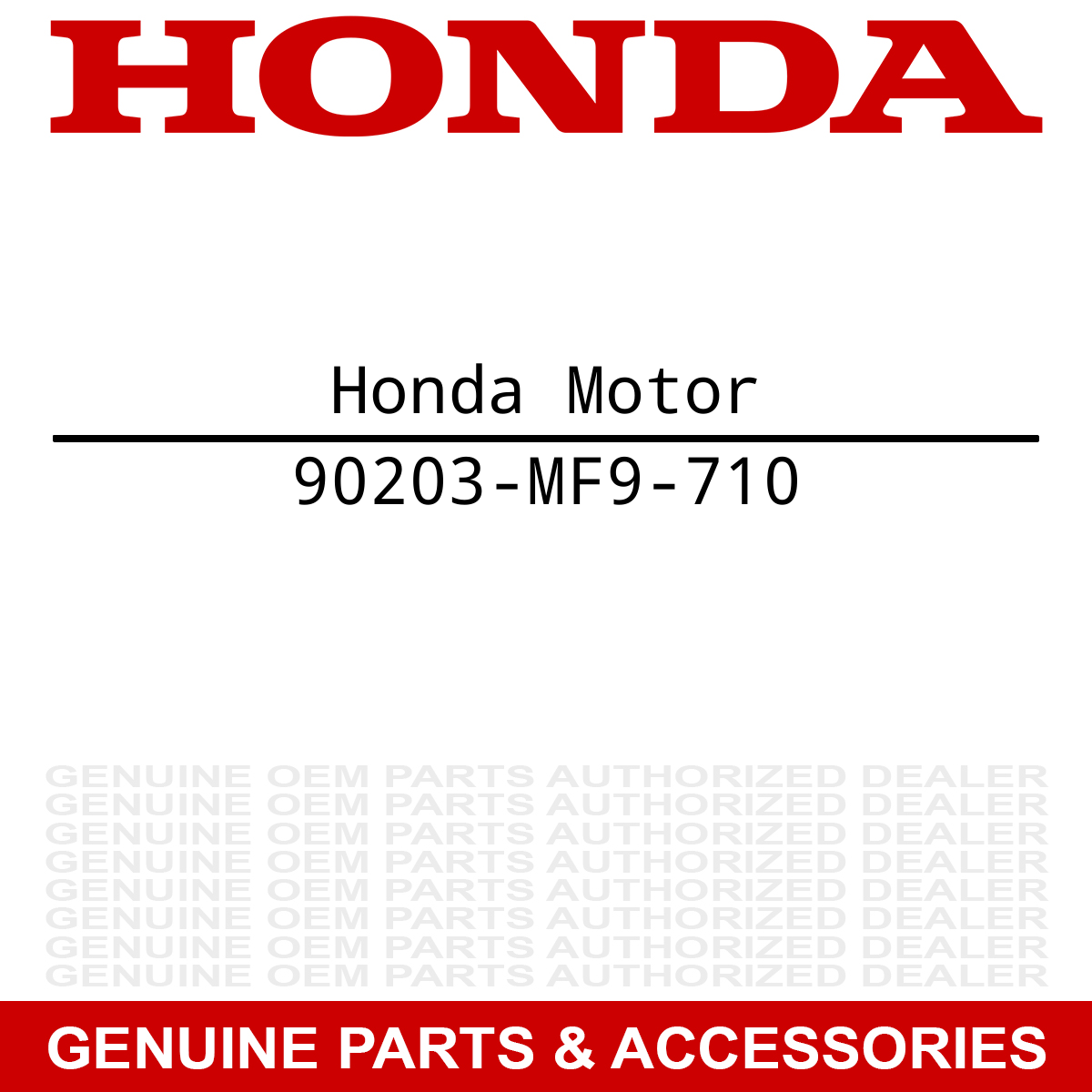 Honda 90203-MF9-710 Nut VTX1800N3 VTX1800N2 VTX1800N1 VTX1800N 1000 1100 1300 1500 1800