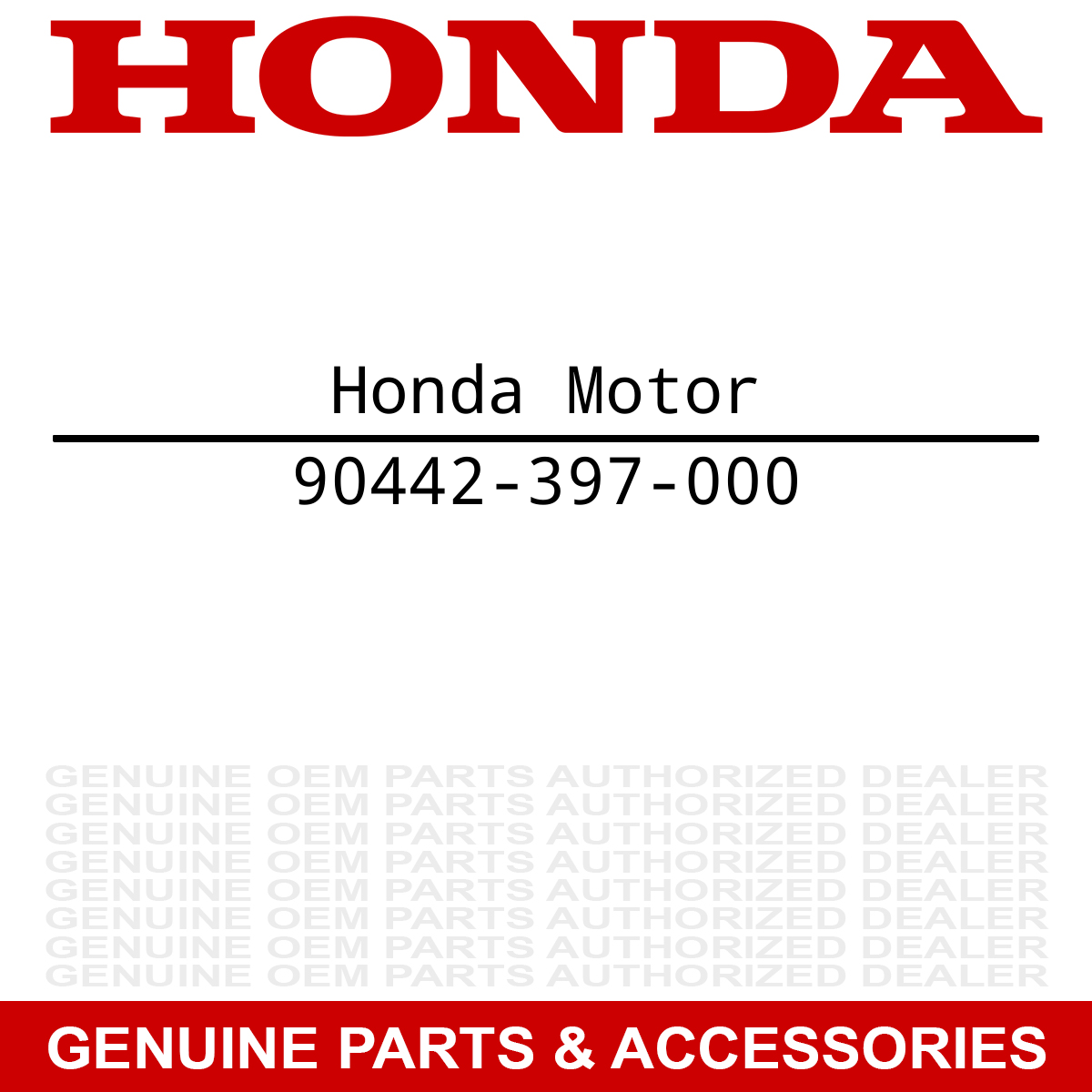 Honda 90442-397-000 Washer XR650R Valkyrie TRX700XX TRX450R 1000 1200 125 1800 200