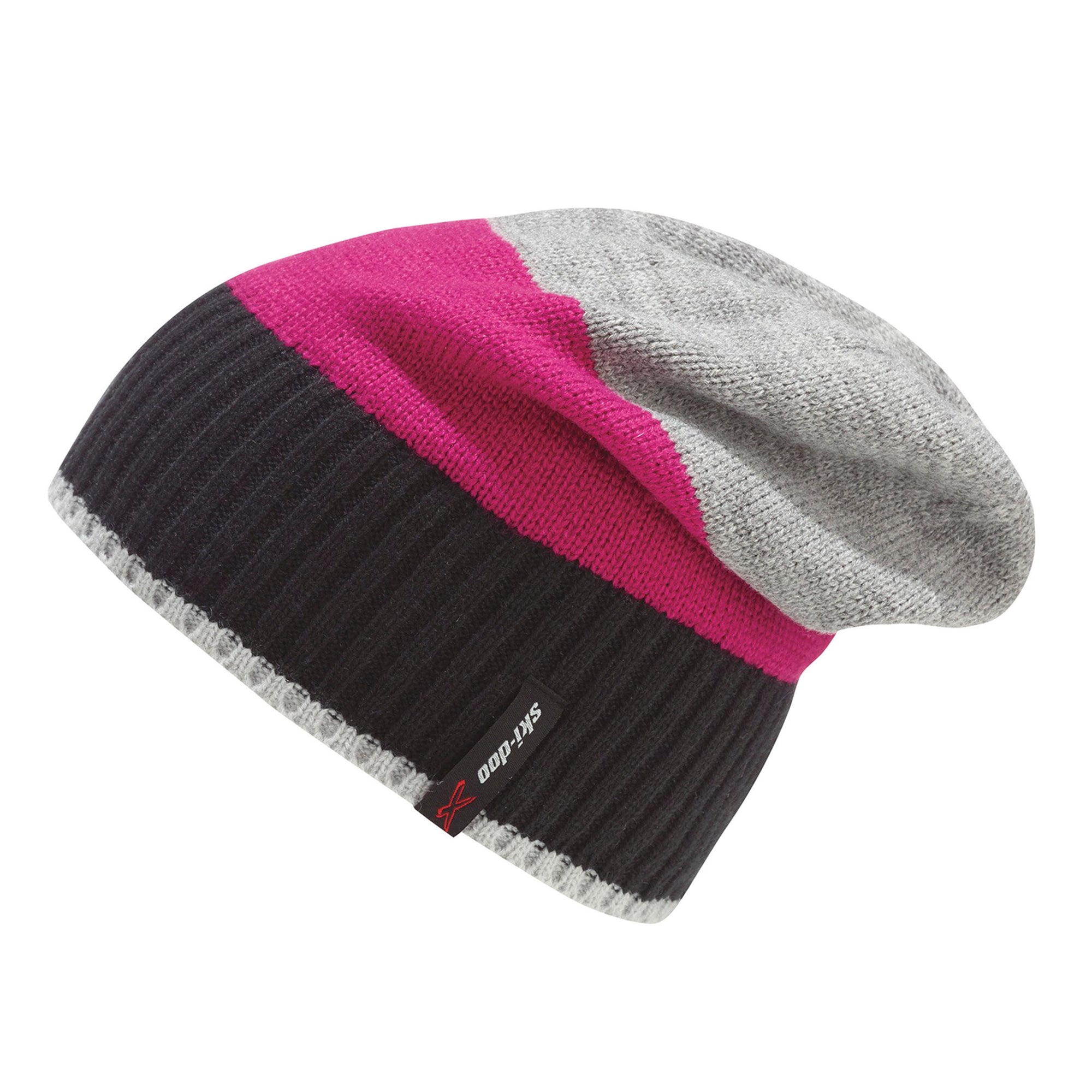 Ski-Doo  Womens Knitted Hat Soft Microfleece Band Lining Warm Winter Beanie Cap