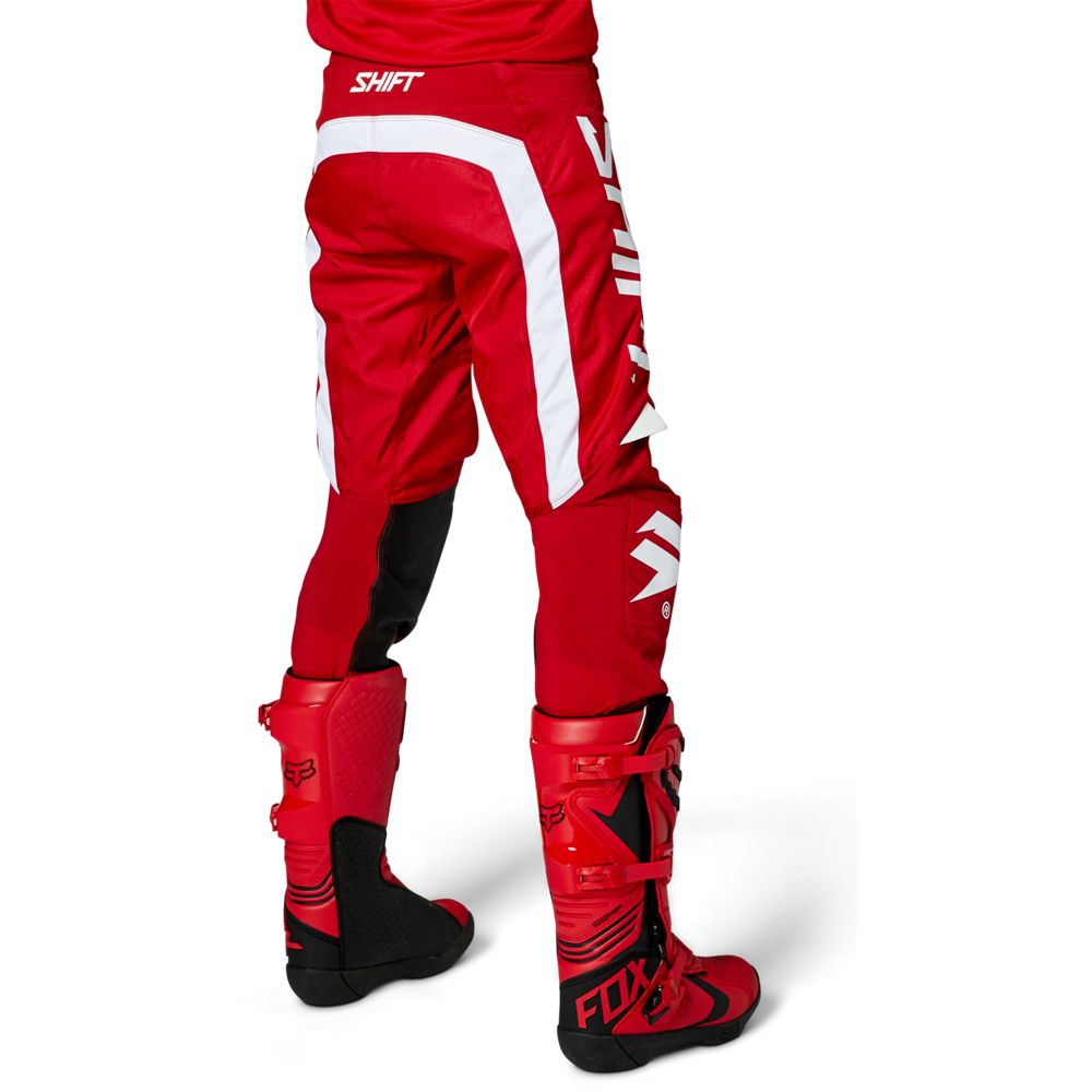 SHIFT  Racing Mens Red White Label Trac Pants Vented Flexible Off Road MotoX Gear