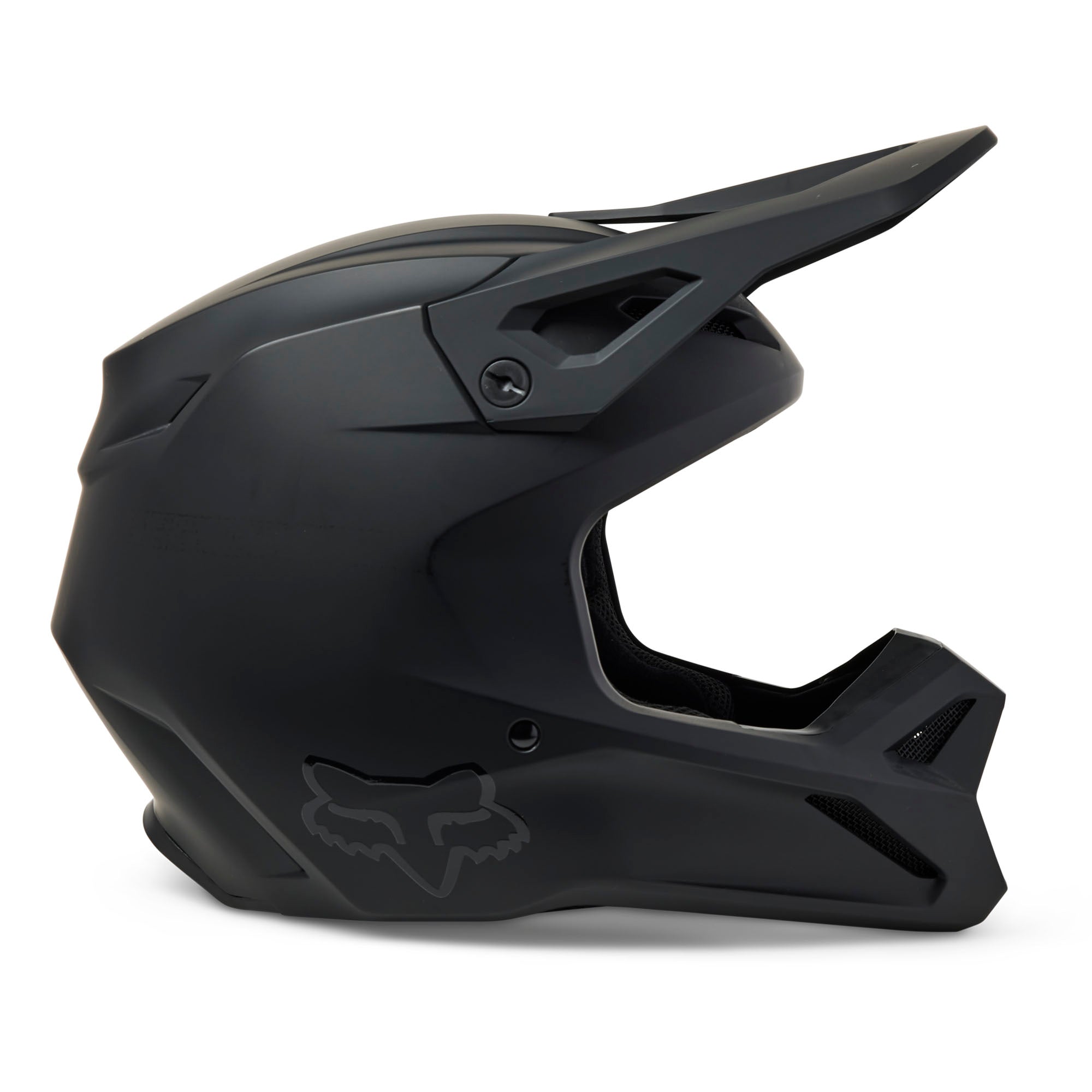 Fox Racing Youth V1 Matte Black Motocross Helmet