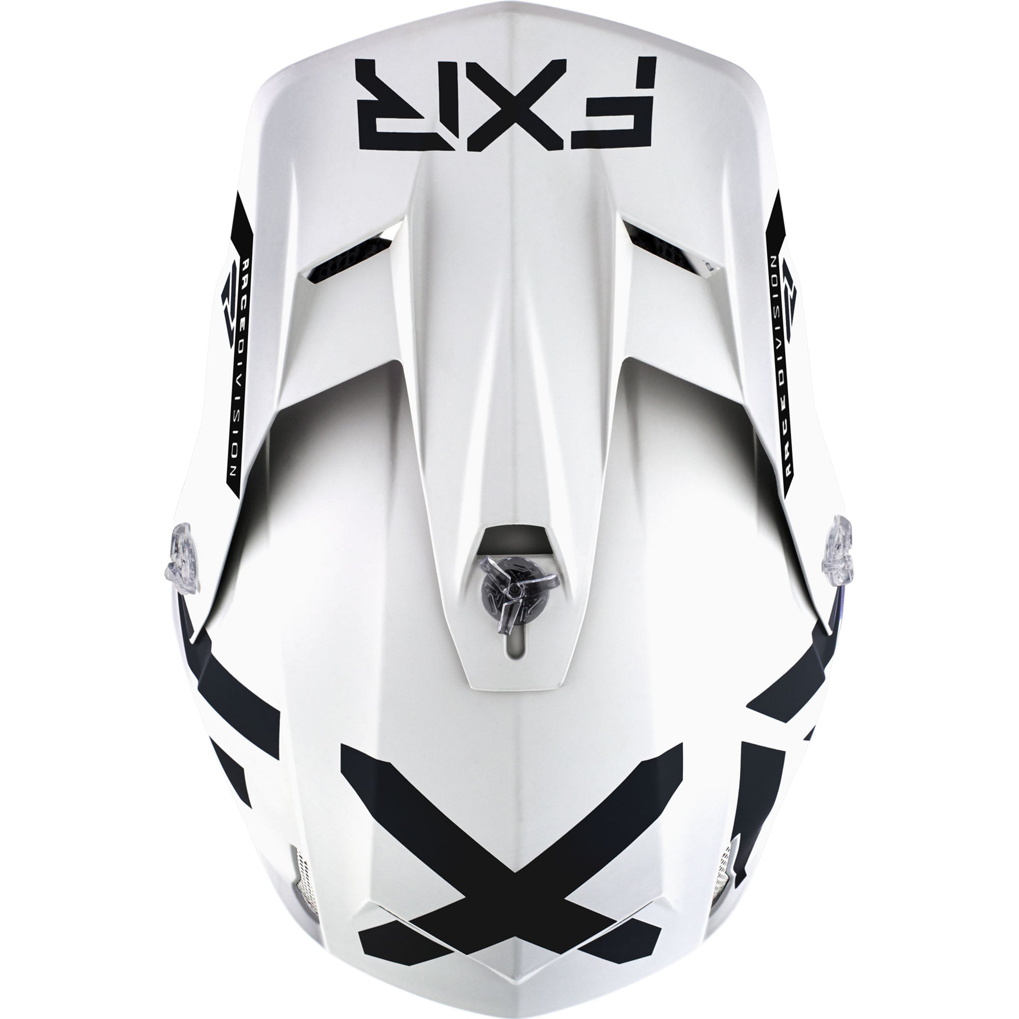 FXR  Clutch CX Helmet Vented Dual Density EPS Double D-Ring Buckle White Black - FMVSS 218