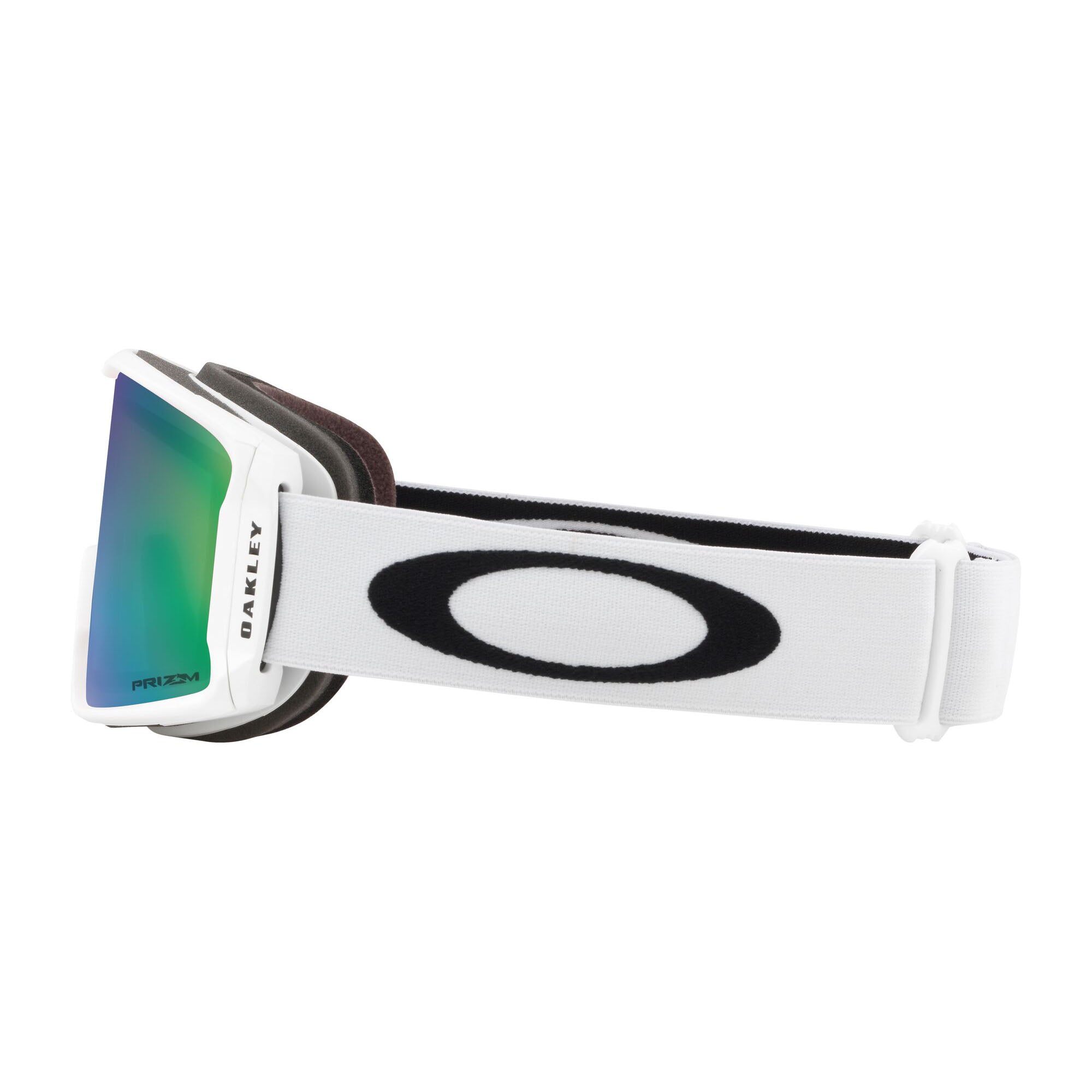 Oakley OO7093-08 Line Miner Snow Goggles Matte White Strap w Prizm Snow Jade Iridium Lens