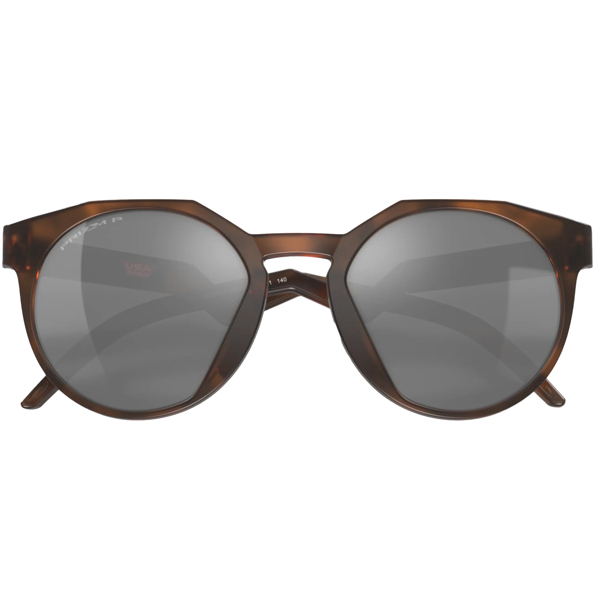 Oakley OO9464-0550 HSTN Sunglasses Matte Brown Tortoise Frame w Prizm Black Polarized Lens